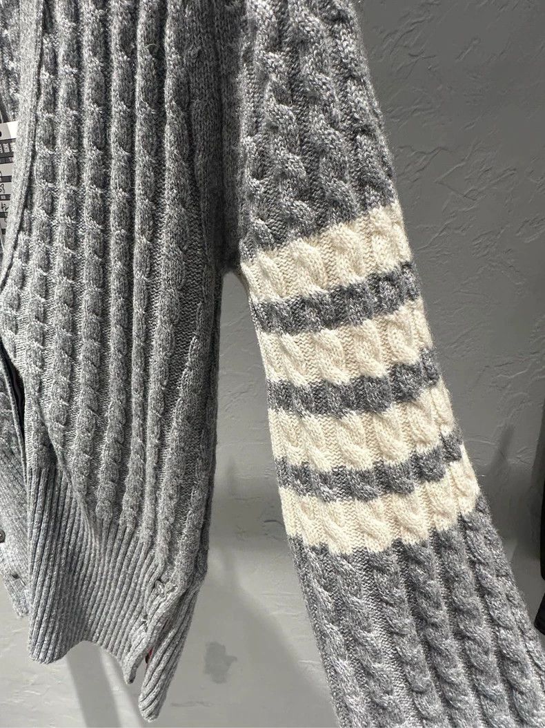 Thom Browne Thom Browne Gray knit cardigan Size XS / US 0-2 / IT 36-38 - 3 Thumbnail