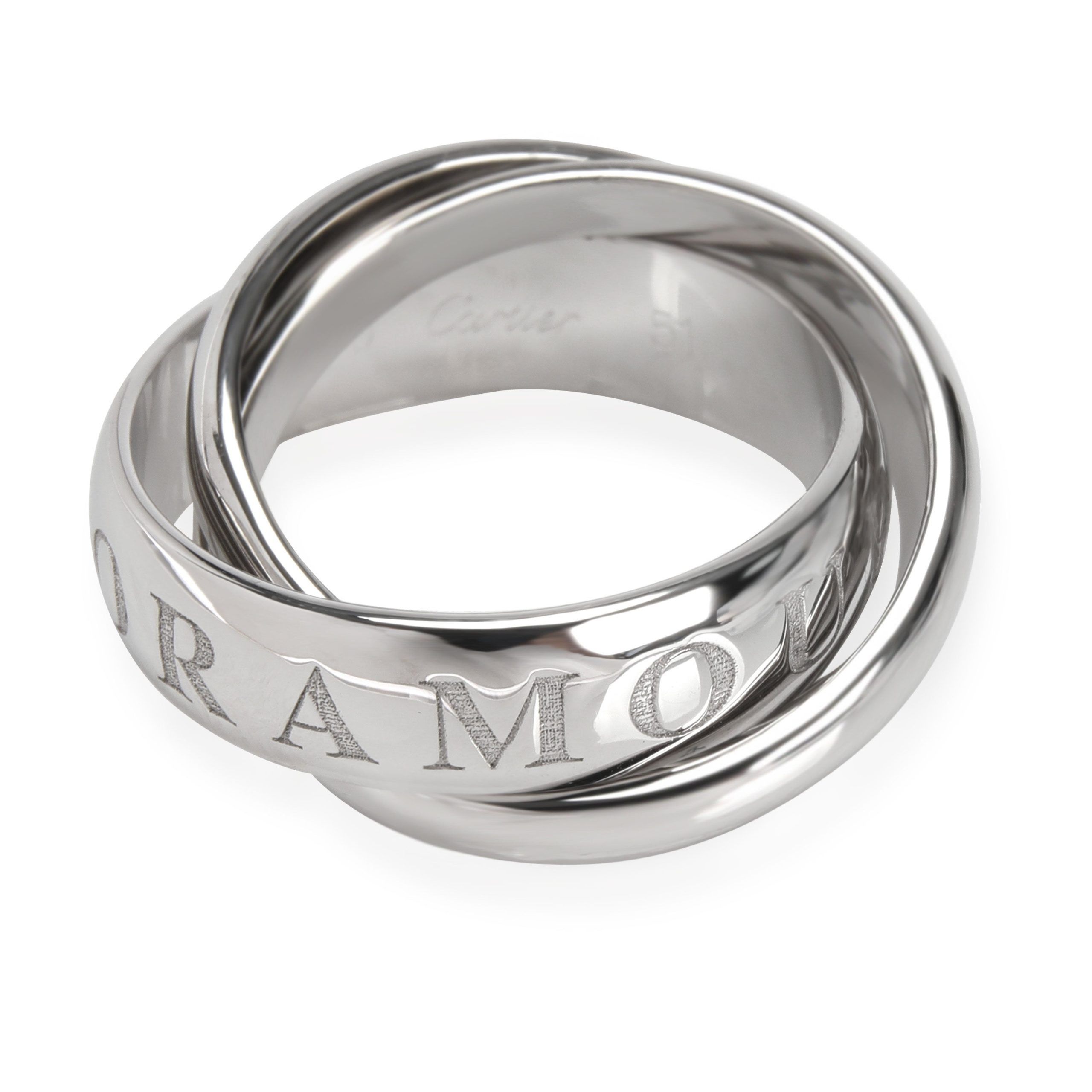 image of Cartier Amour Trinity Ring In 18K White Gold, Women's