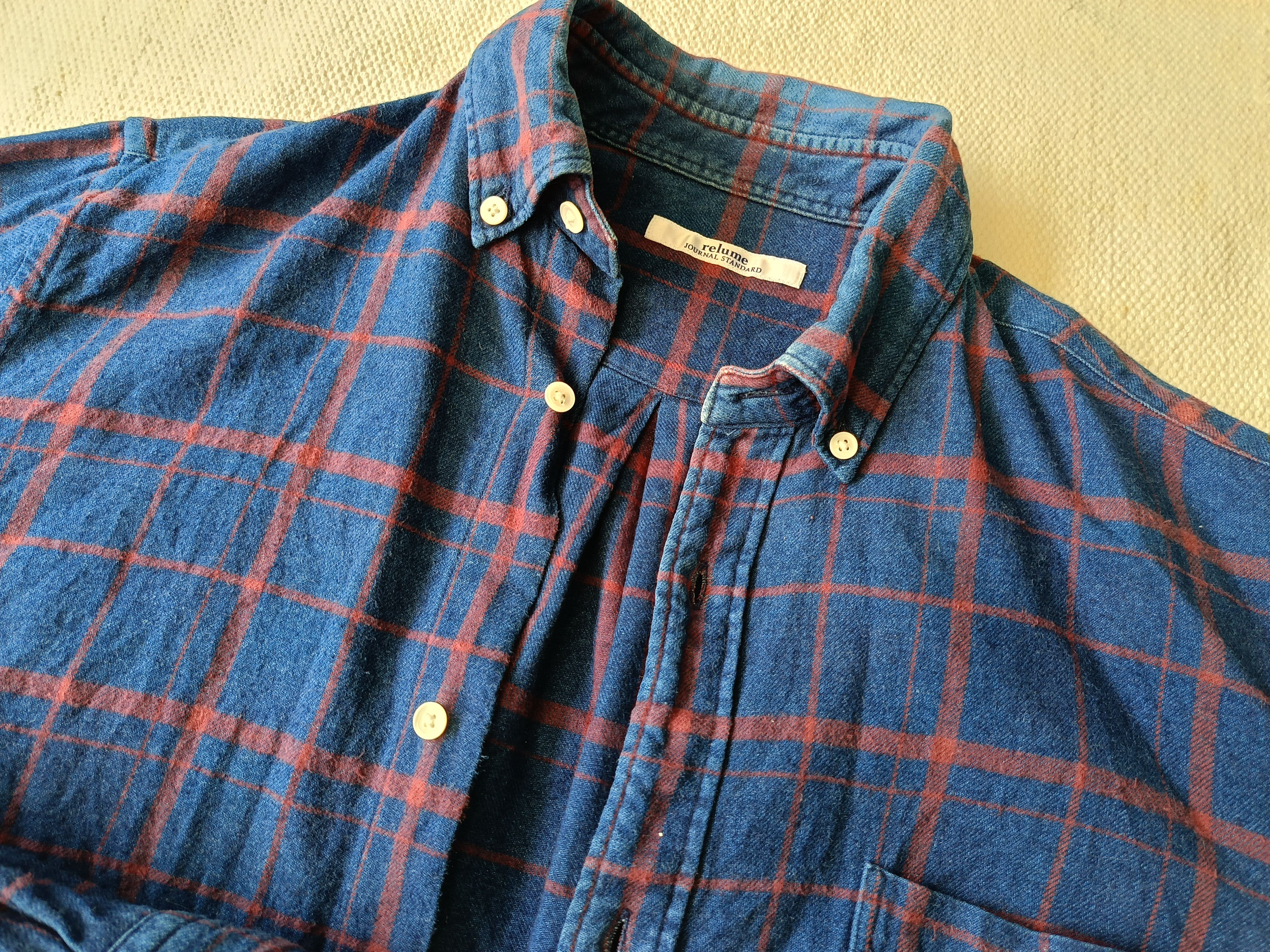 Journal Standard Journal Standard Relume plaid blue indigo flannel shirt Size US S / EU 44-46 / 1 - 11 Thumbnail