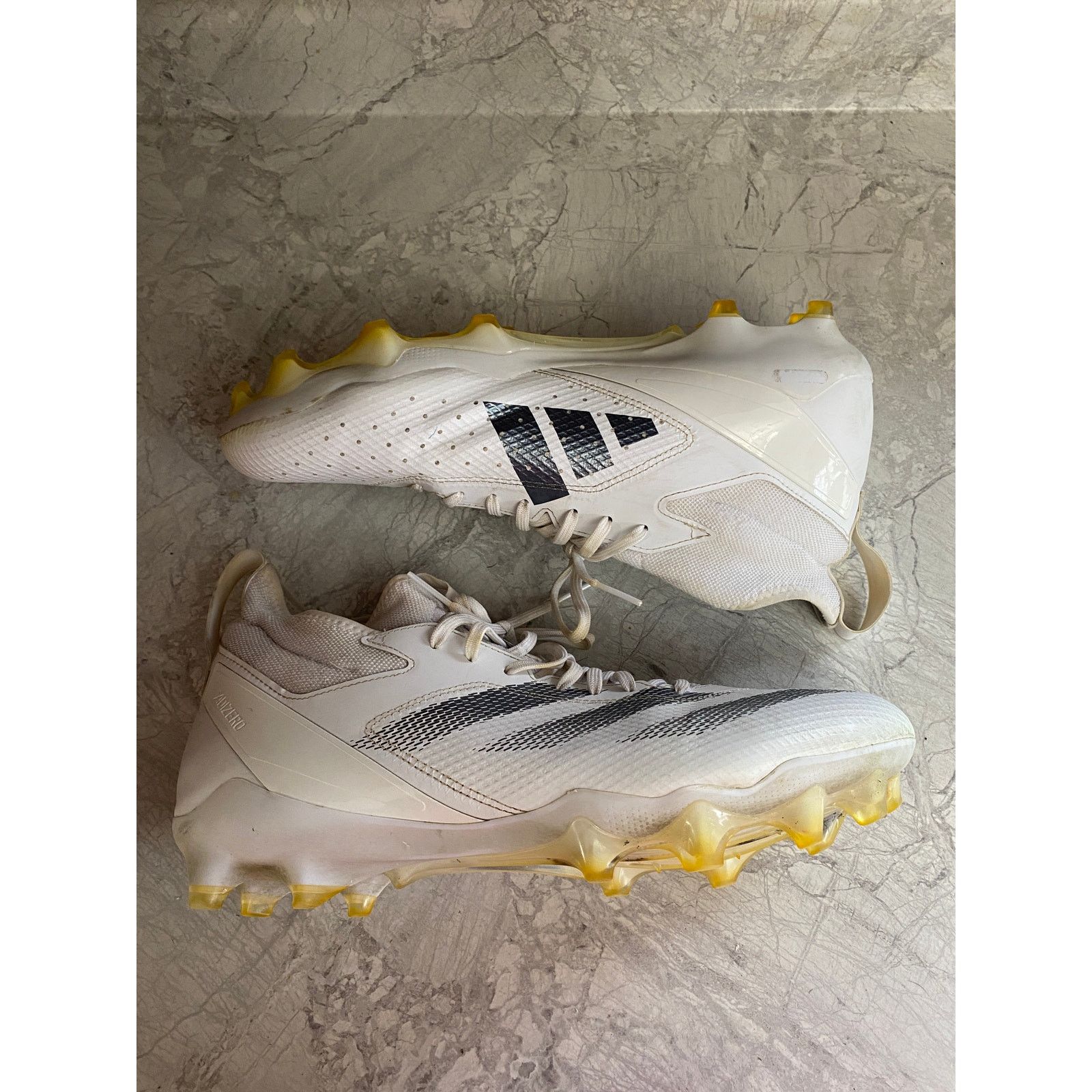 Adidas Adidas Adizero White and Gray Football Cleats Size 14 Size US 14 / EU 47 - 6 Thumbnail