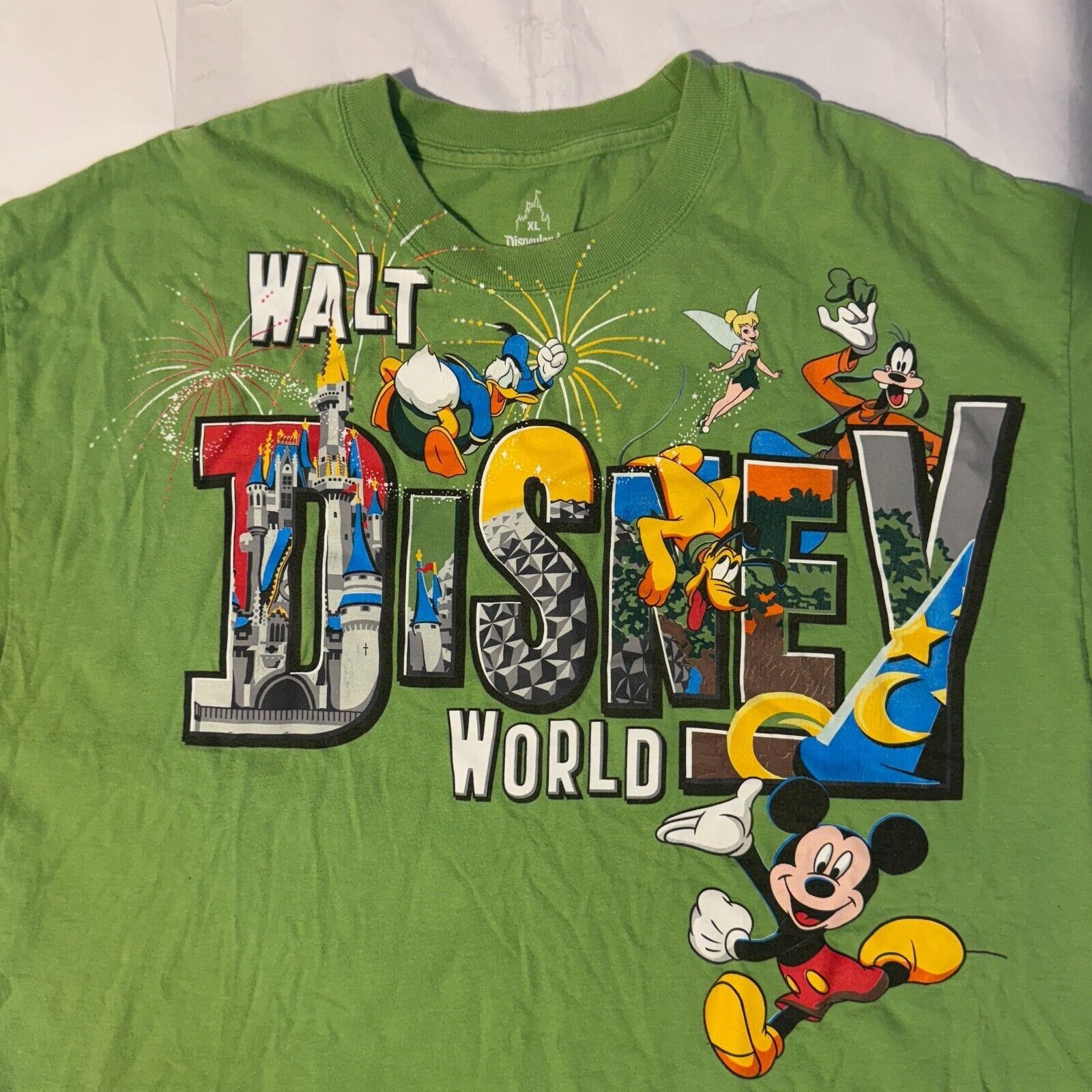 Disney Walt Disney World Mickey Mouse Wrap Around TShirt Green XL D Size US XL / EU 56 / 4 - 3 Thumbnail