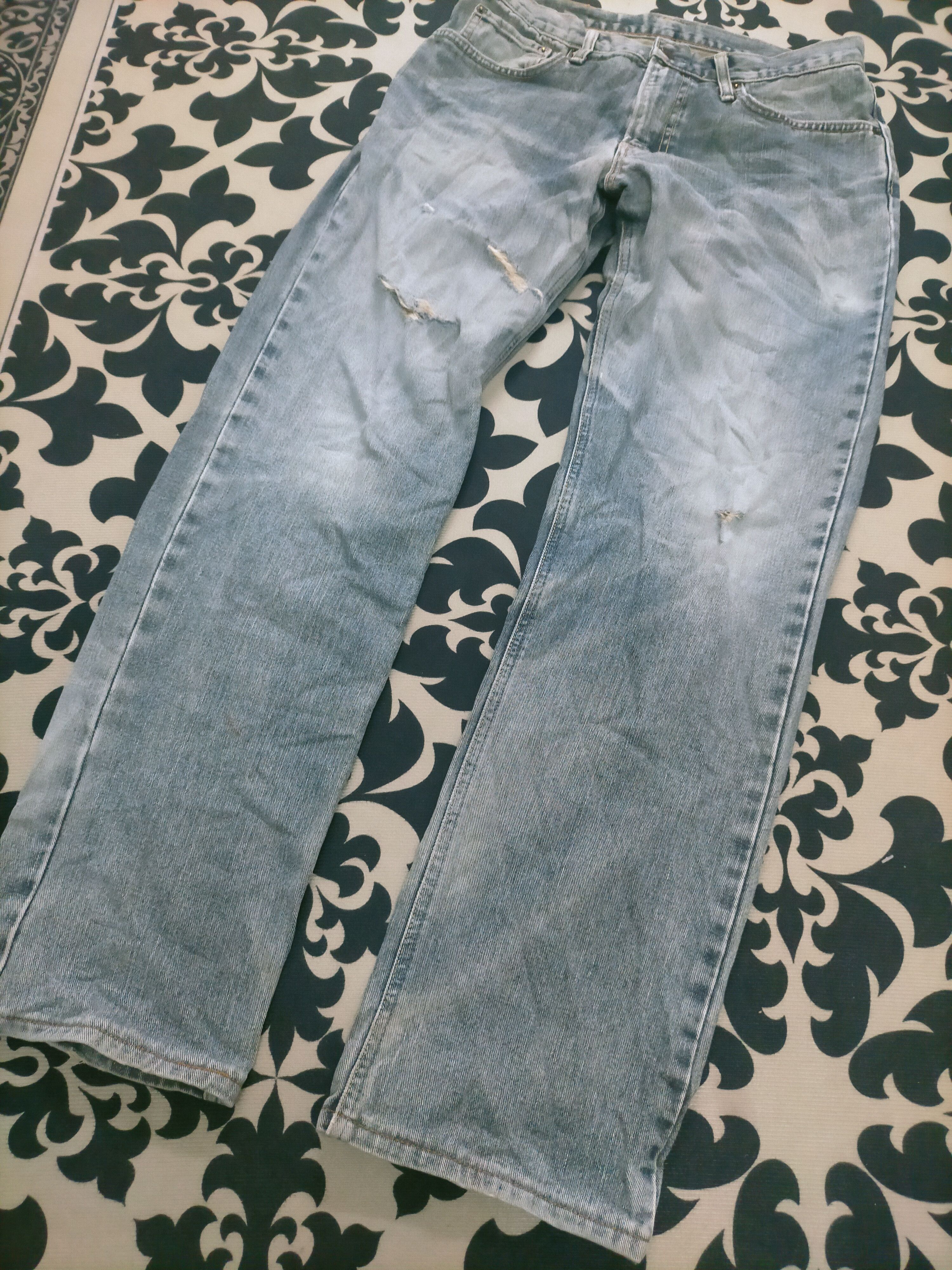 Edwin × If Six Was Nine × Vintage 🔥Mudwash🔥Edwin 404 Distressed Straight Cut Jeans Size US 31 - 4 Thumbnail