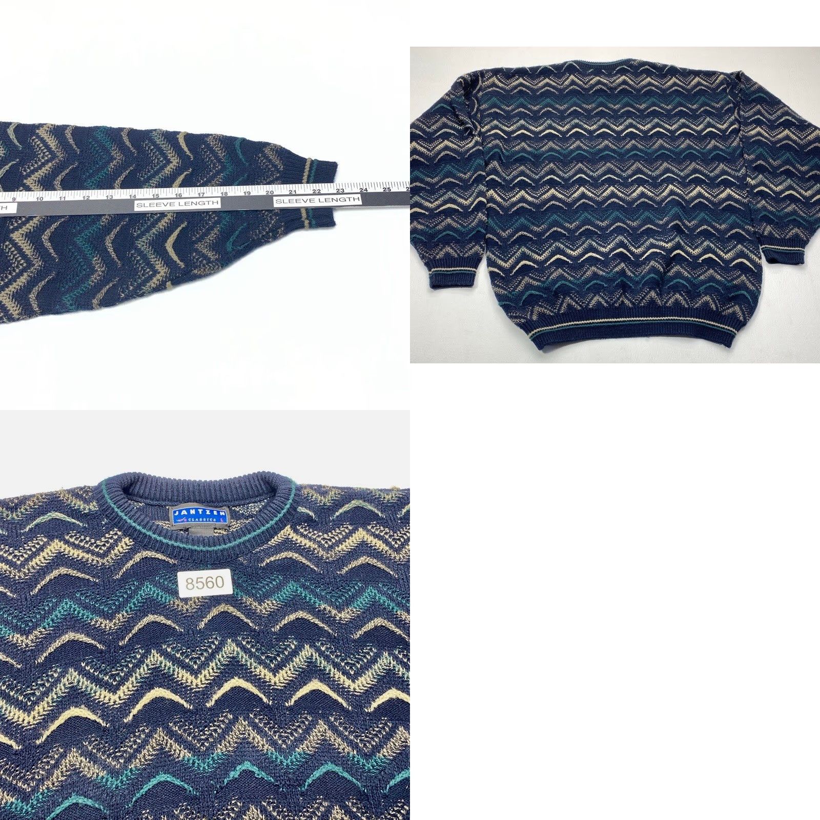 Jantzen VINTAGE Jantzen Pullover Geometric Sweater Mens Large Long Sleeve Size US L / EU 52-54 / 3 - 8 Thumbnail