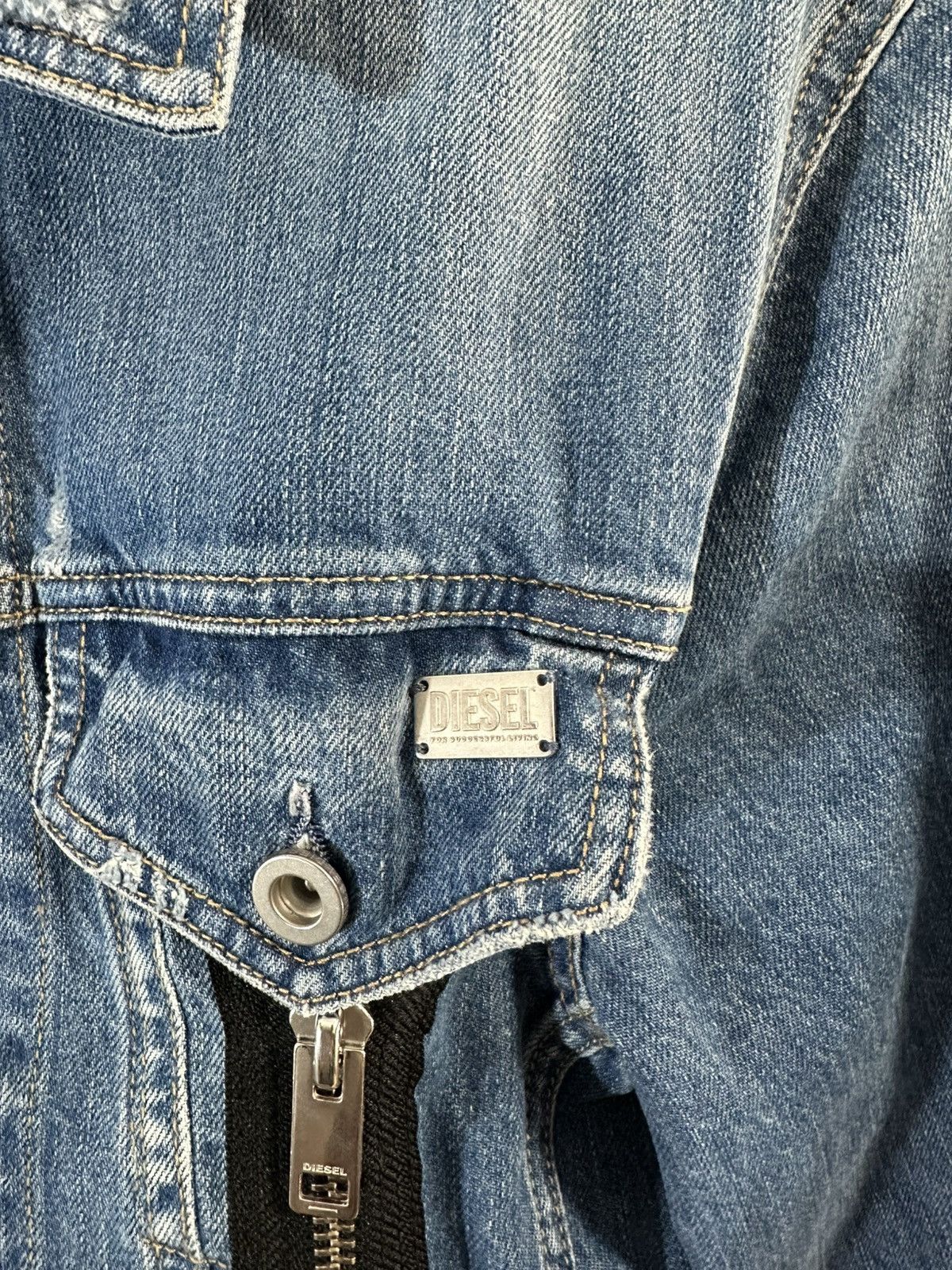 Diesel Diesel Denim Zipper’D Jacket Size XS / US 0-2 / IT 36-38 - 5 Thumbnail