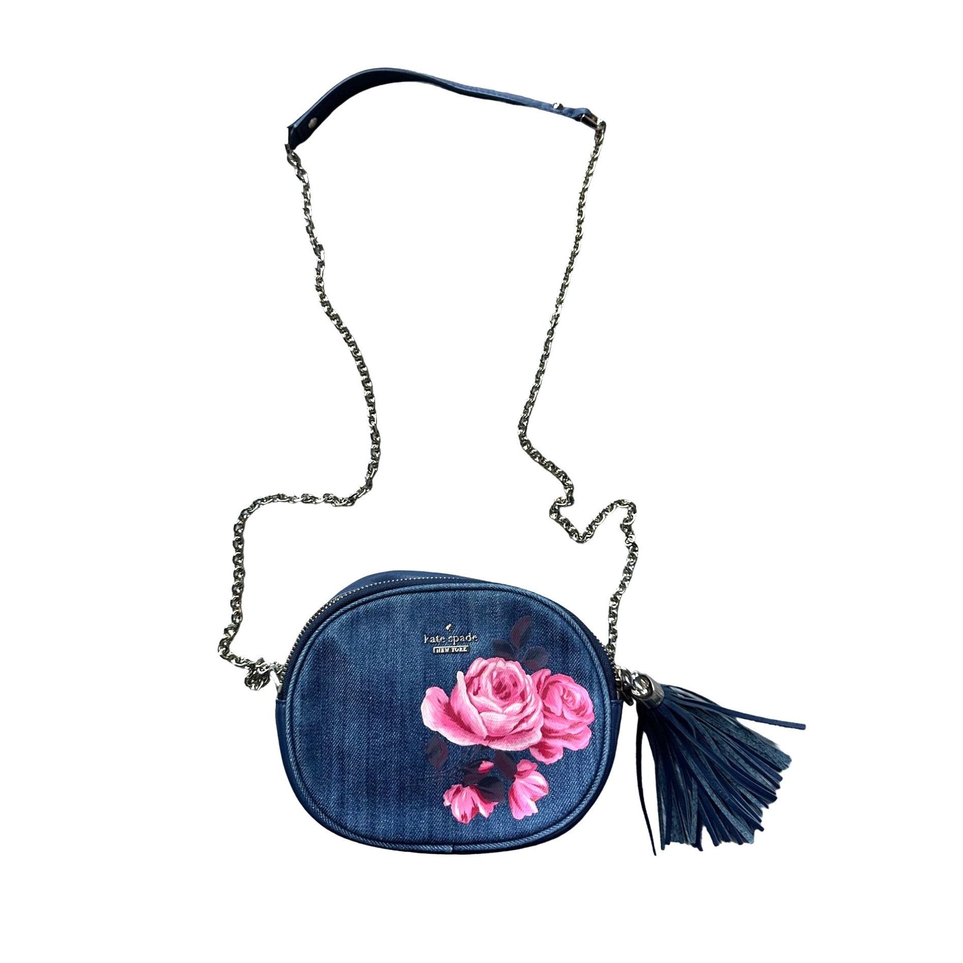 Kate Spade Kate Spade Emerson Place Rose Denim Tinley Crossbody Bag wit Size ONE SIZE - 1 Thumbnail