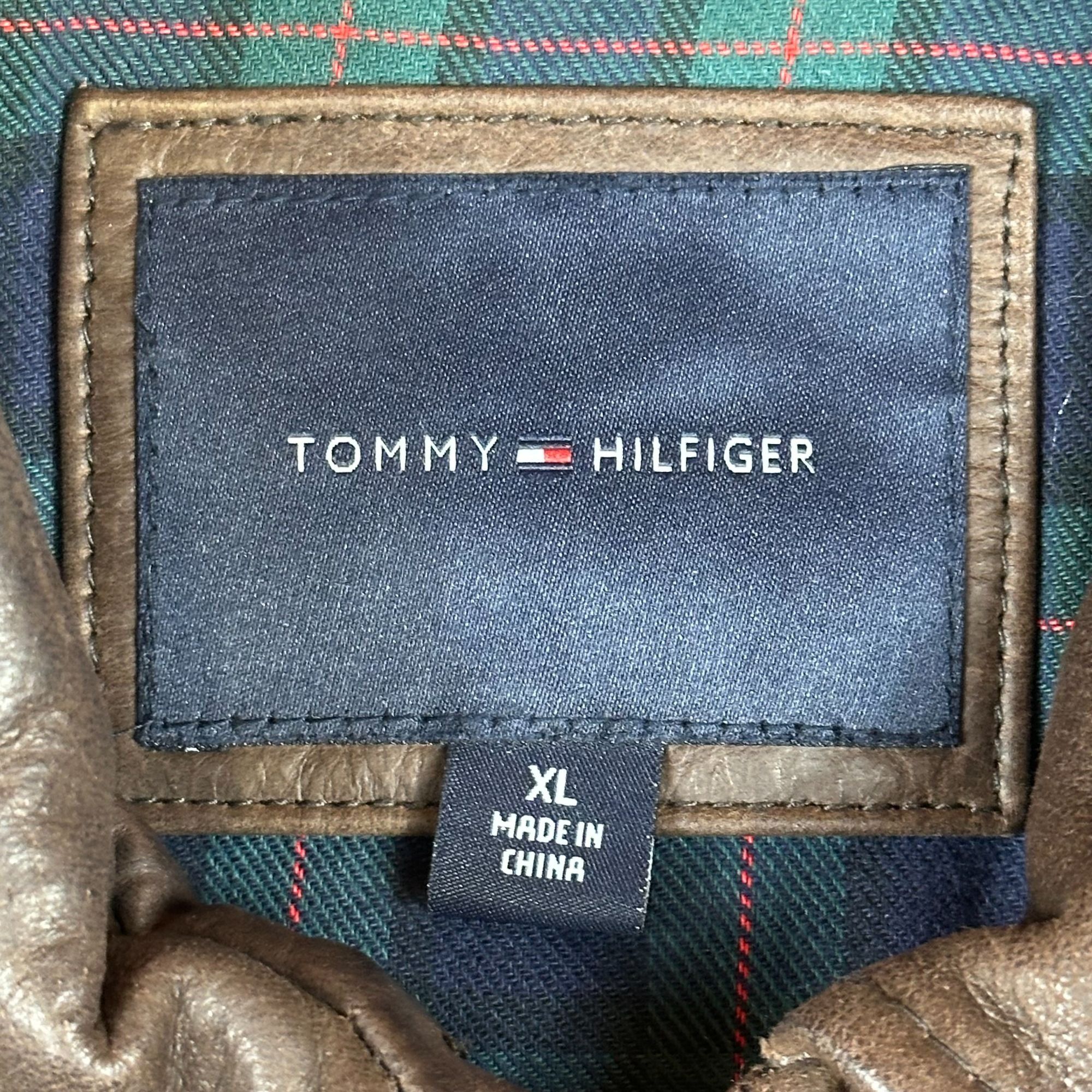 Tommy Hilfiger Vintage Brown Leather Tommy Hilfiger Jacket (XL) Size US XL / EU 56 / 4 - 3 Thumbnail