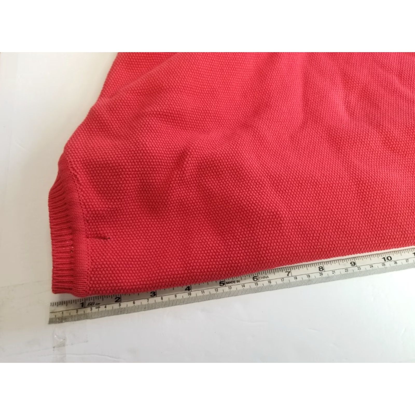 Faconnable Façonnable Mens Large Red Long Sleeve Crewneck Sweater Long Sleeve Size US L / EU 52-54 / 3 - 5 Thumbnail