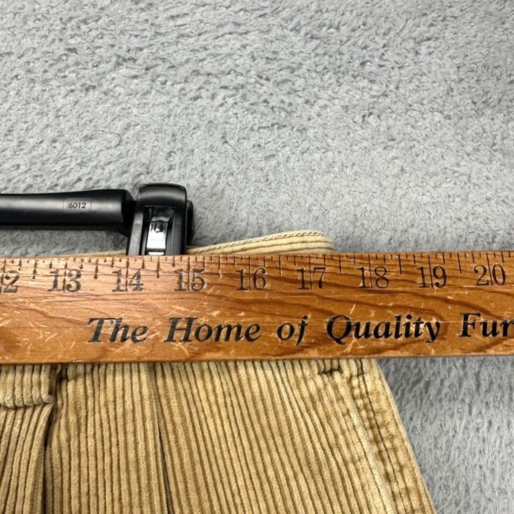 Vintage VINTAGE American Eagle Corduroy Pants Mens 36X30 Tan 90s Y2K Chunky Pleated Logo Pants Mens Large Brown 36X30 Mens Size US 36 / EU 52 - 7 Thumbnail