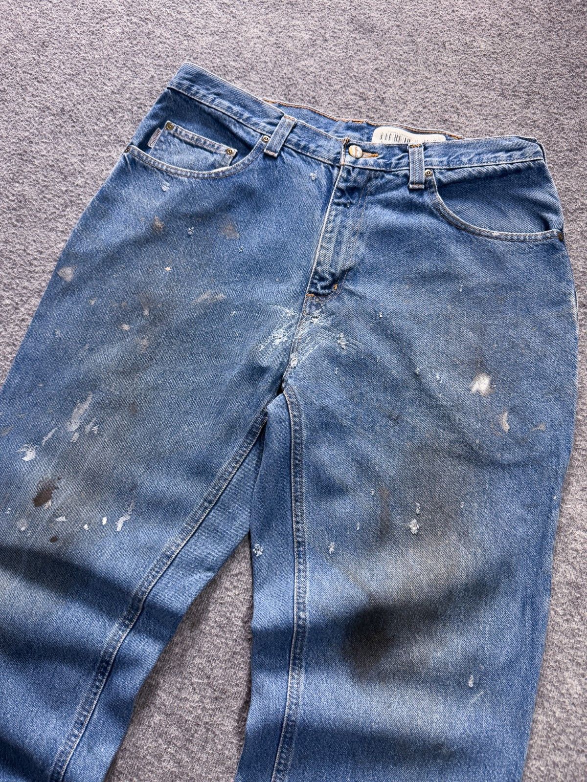 Carhartt Carhartt Faded Distressed Repaired Denim Workwear 34x32 VTG Size US 34 / EU 50 - 2 Thumbnail