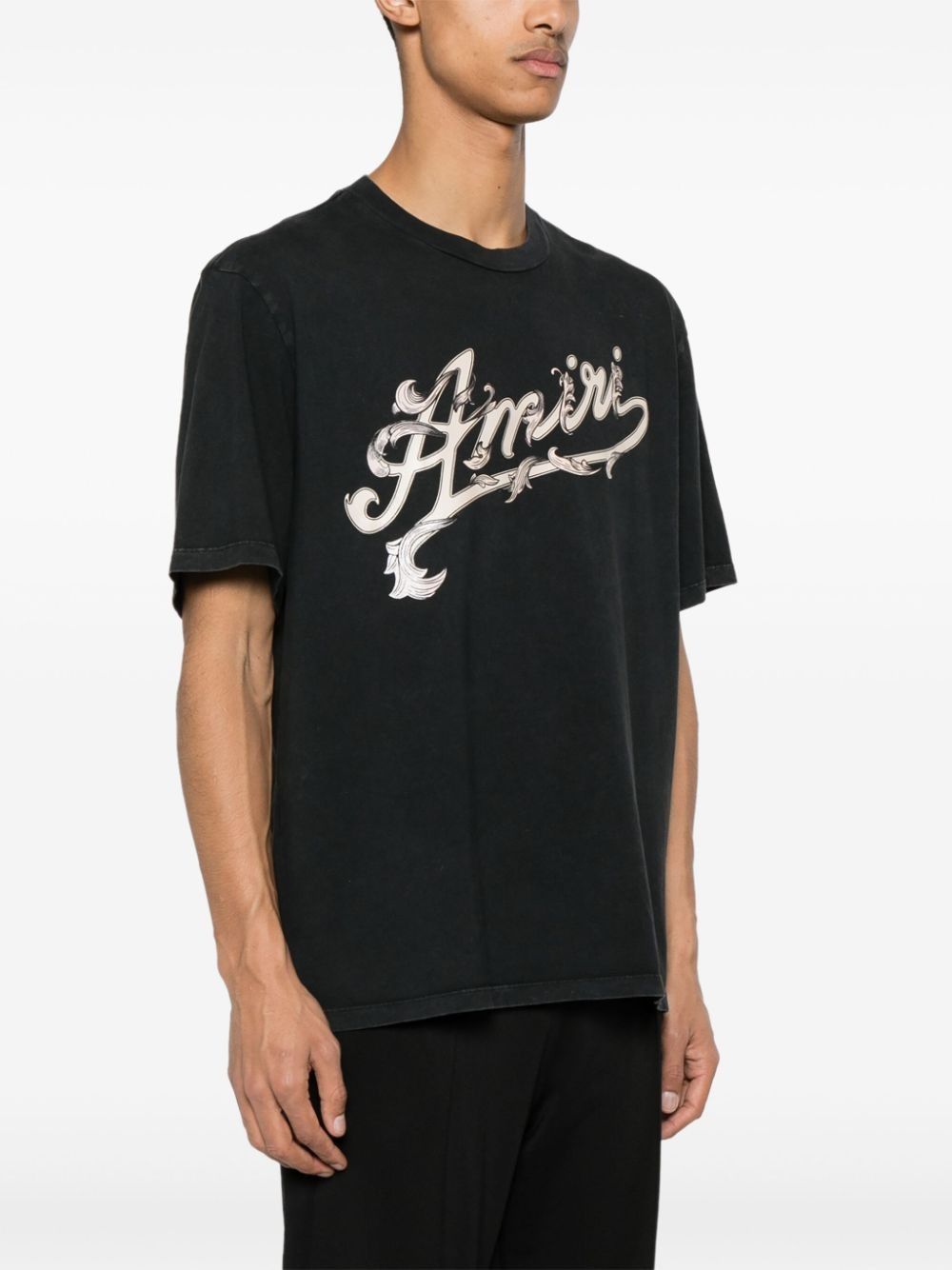 Amiri o1s1wg110425 Filigree Short Sleeve T-Shirt in Black Size US XL / EU 56 / 4 - 3 Thumbnail