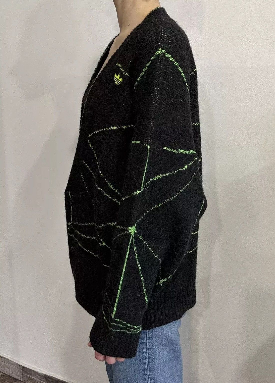 Adidas × Vintage VINTAGE 1980s ADIDAS WOOL cardigan sweater Abstract Rare Size XL / US 12-14 / IT 48-50 - 7 Thumbnail