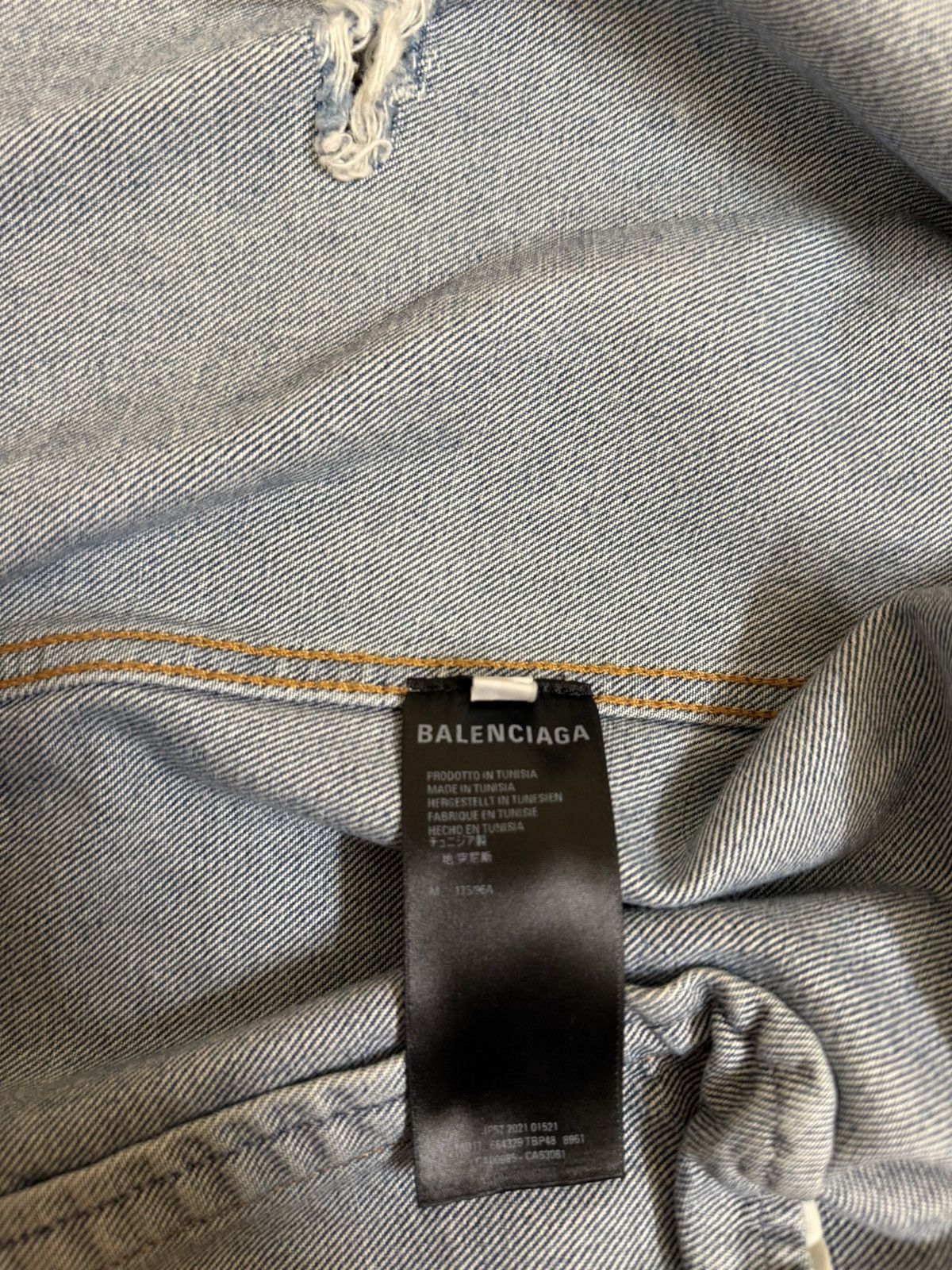 Balenciaga Balenciaga Denim Jacket Size US XL / EU 56 / 4 - 15 Thumbnail