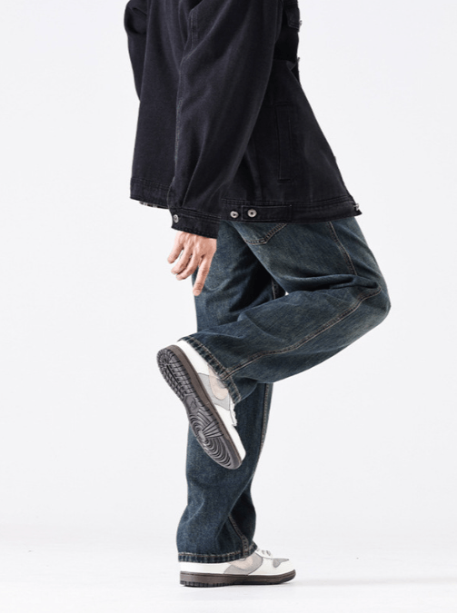 Japanese Brand × Jean Trendy high street straight men's loose retro jeans Size US 32 / EU 48 - 3 Thumbnail