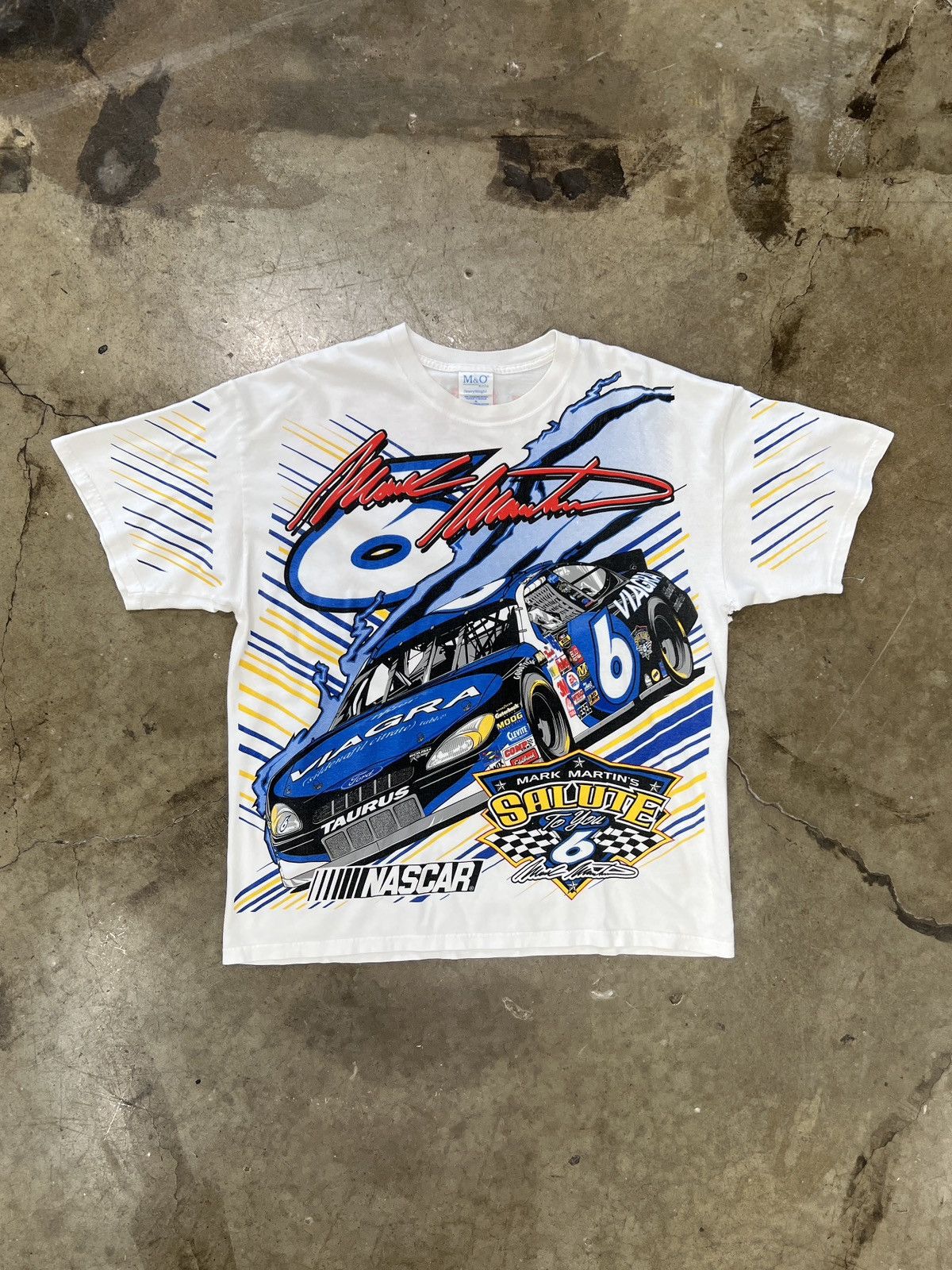 NASCAR Vintage NASCAR AOP Mark Martin Viagra Racing Tee XL Size US XL / EU 56 / 4 - 5 Thumbnail