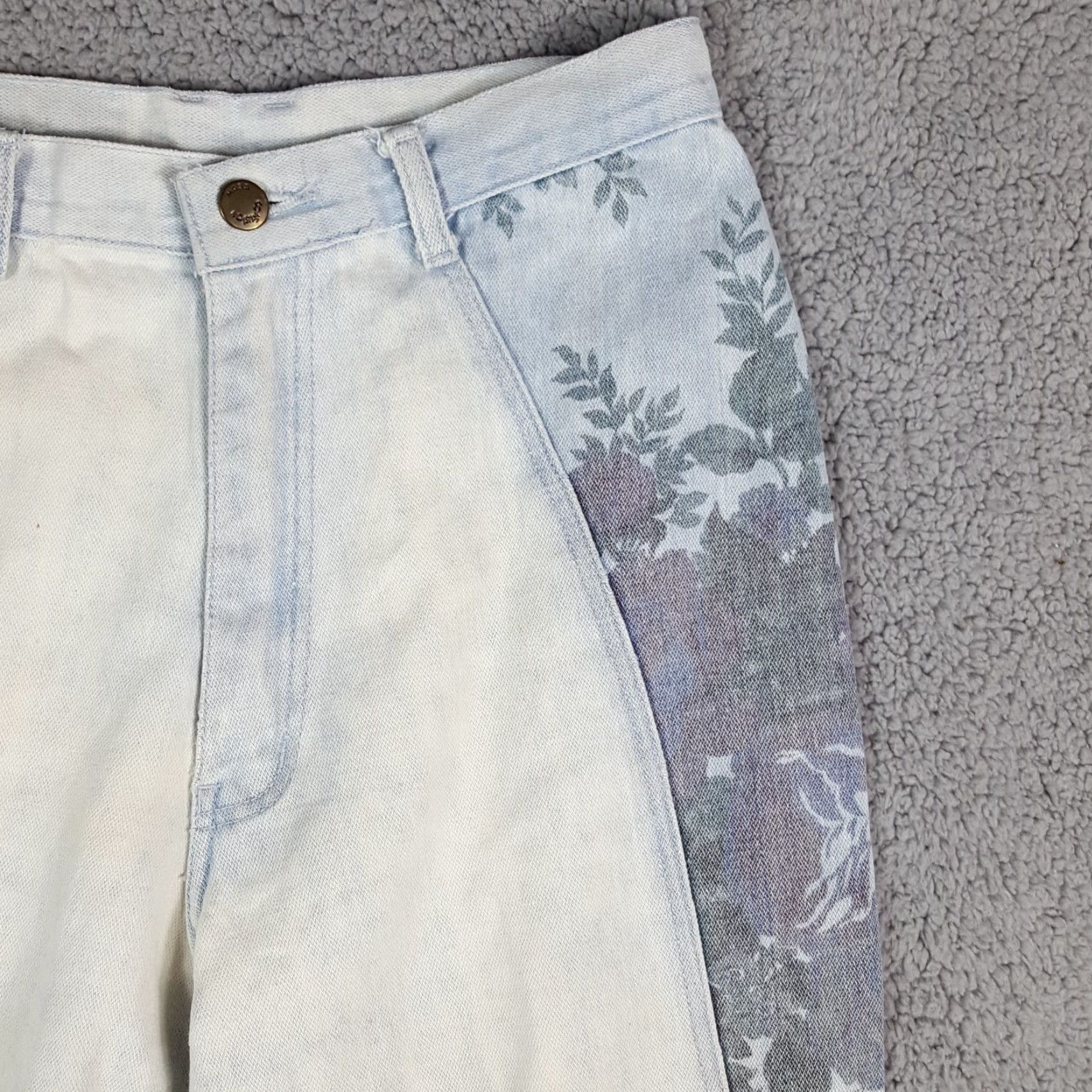 Vintage VINTAGE Mass Confusion Womens Jeans Size 9 High Waist Denim Floral 90s Retro Y2K Casual Blue Size 30" / US 8 / IT 44 - 4 Thumbnail