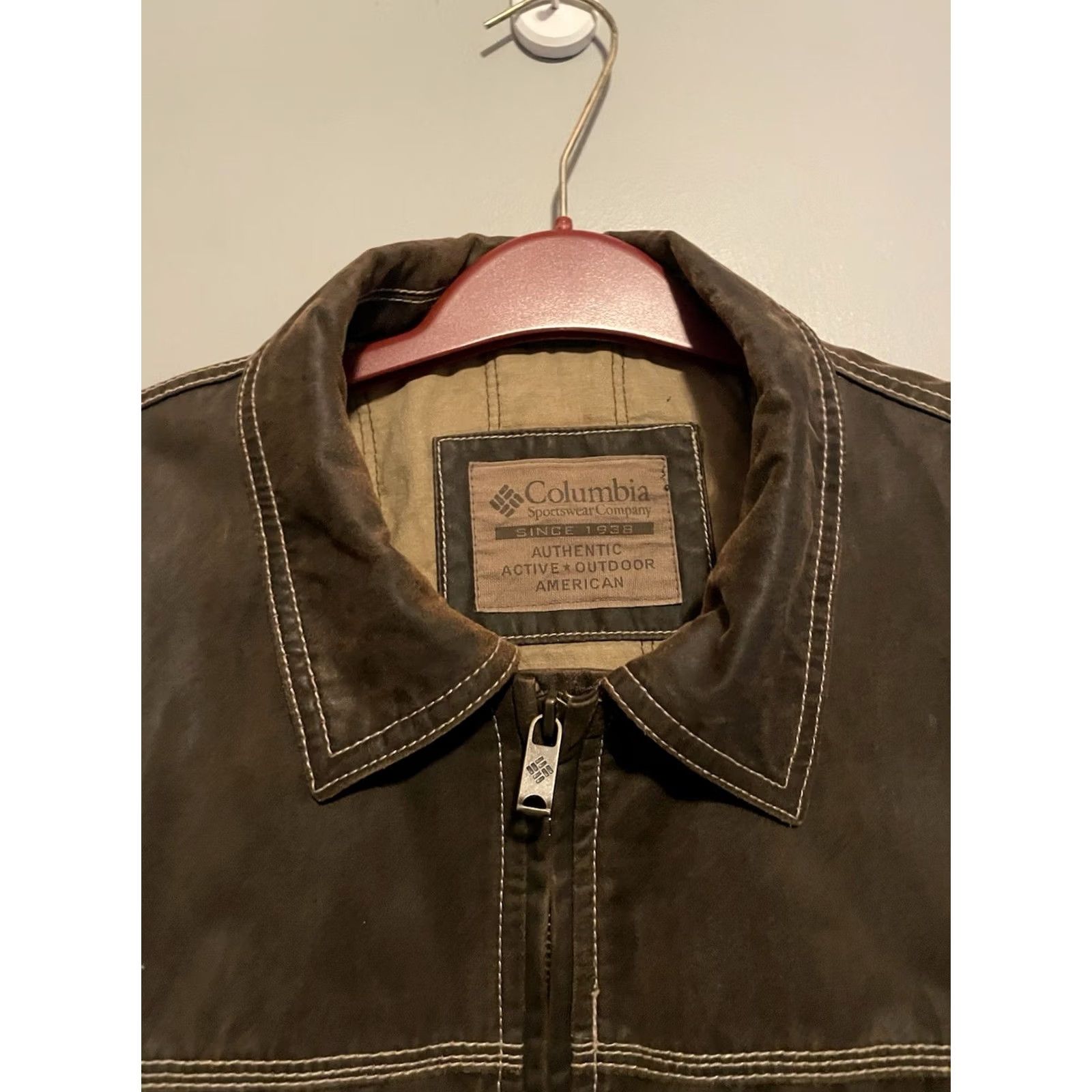 Vintage Columbia Leather Jacket Men XL Brown Bomber Coat Insulated Lined Biker Style Size US XL / EU 56 / 4 - 2 Thumbnail