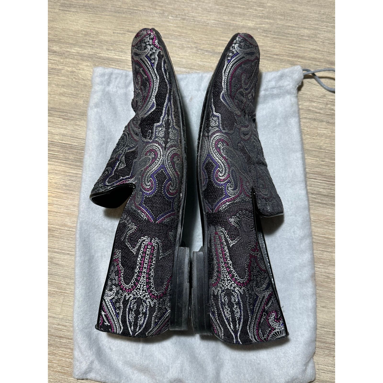 Jimmy Choo Sloane Brocade paisley slip on loafers size 46