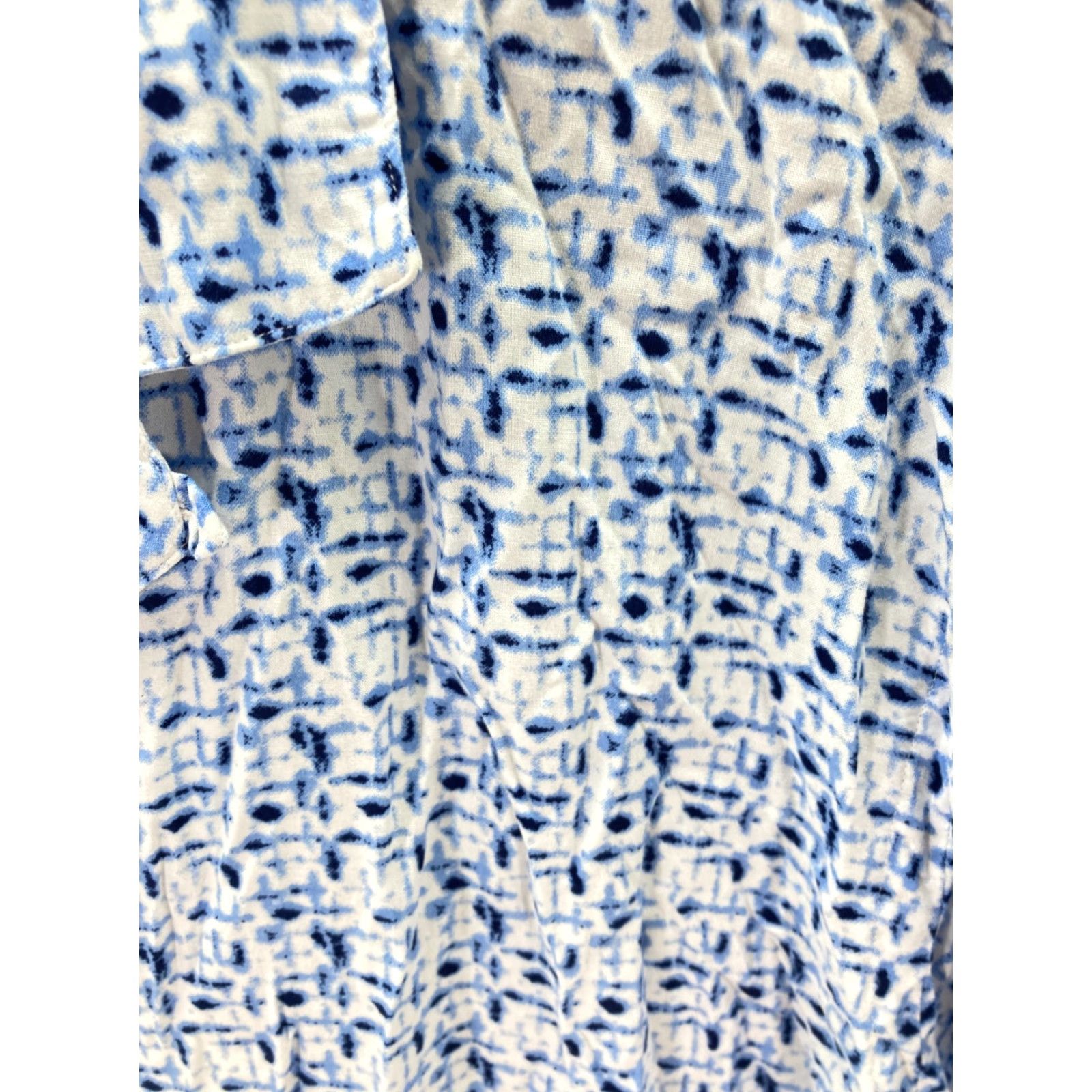 Cremieux Cremieux Shirt Mens 2XL Western Button Up All Over Short Sleeve Blue White Size US XXL / EU 58 / 5 - 6 Thumbnail