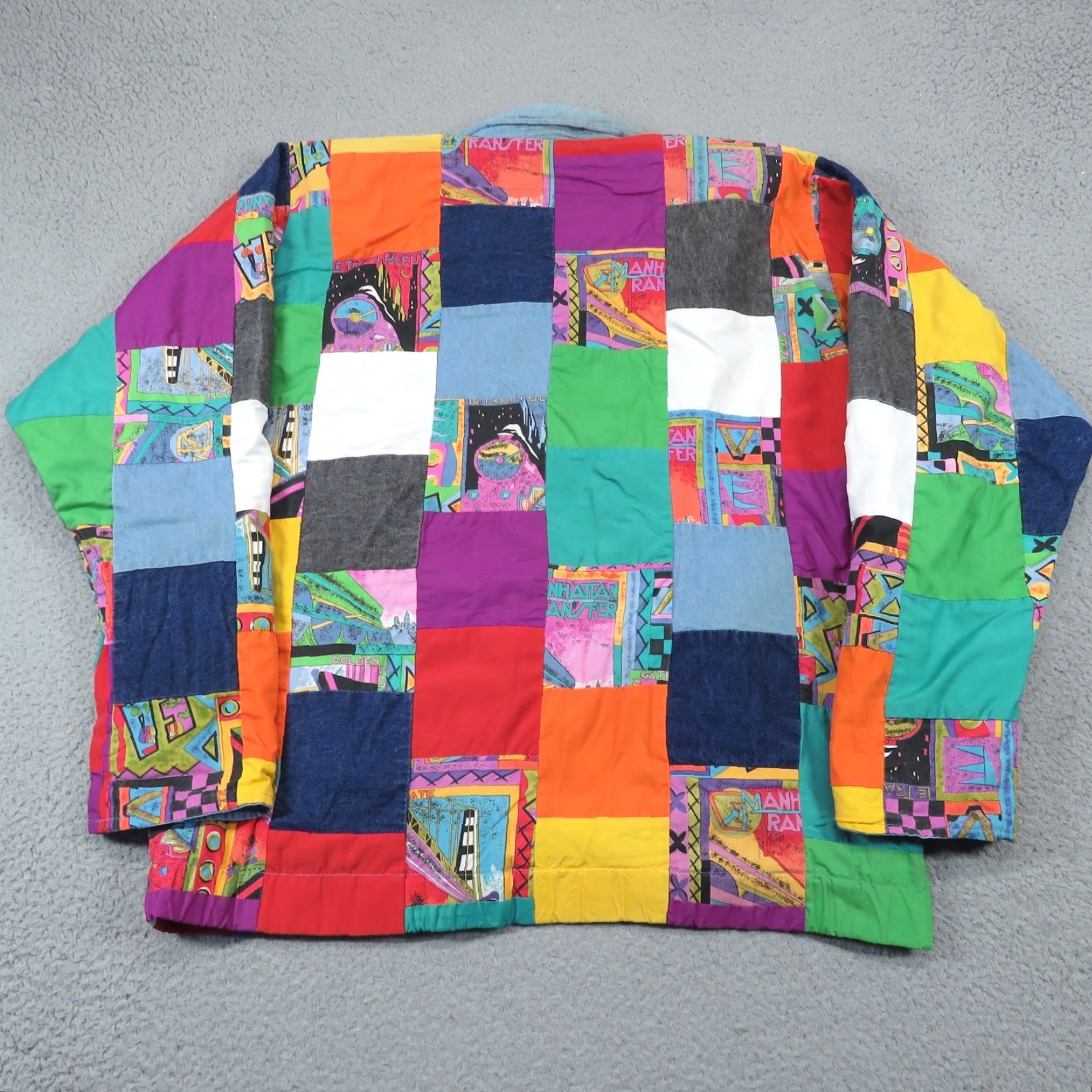 Vintage VINTAGE Marguerite Rubel Jacket Womens XL 80s Hand Made in USA Manhattan Transfer Quilt Jacket Size XL / US 12-14 / IT 48-50 - 6 Thumbnail