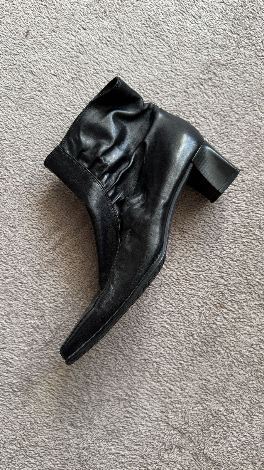 Genuine Leather Vintage Y2K Leather Ankle Boots Helmut Lang Vibe Size US 7 / IT 37 - 5 Thumbnail