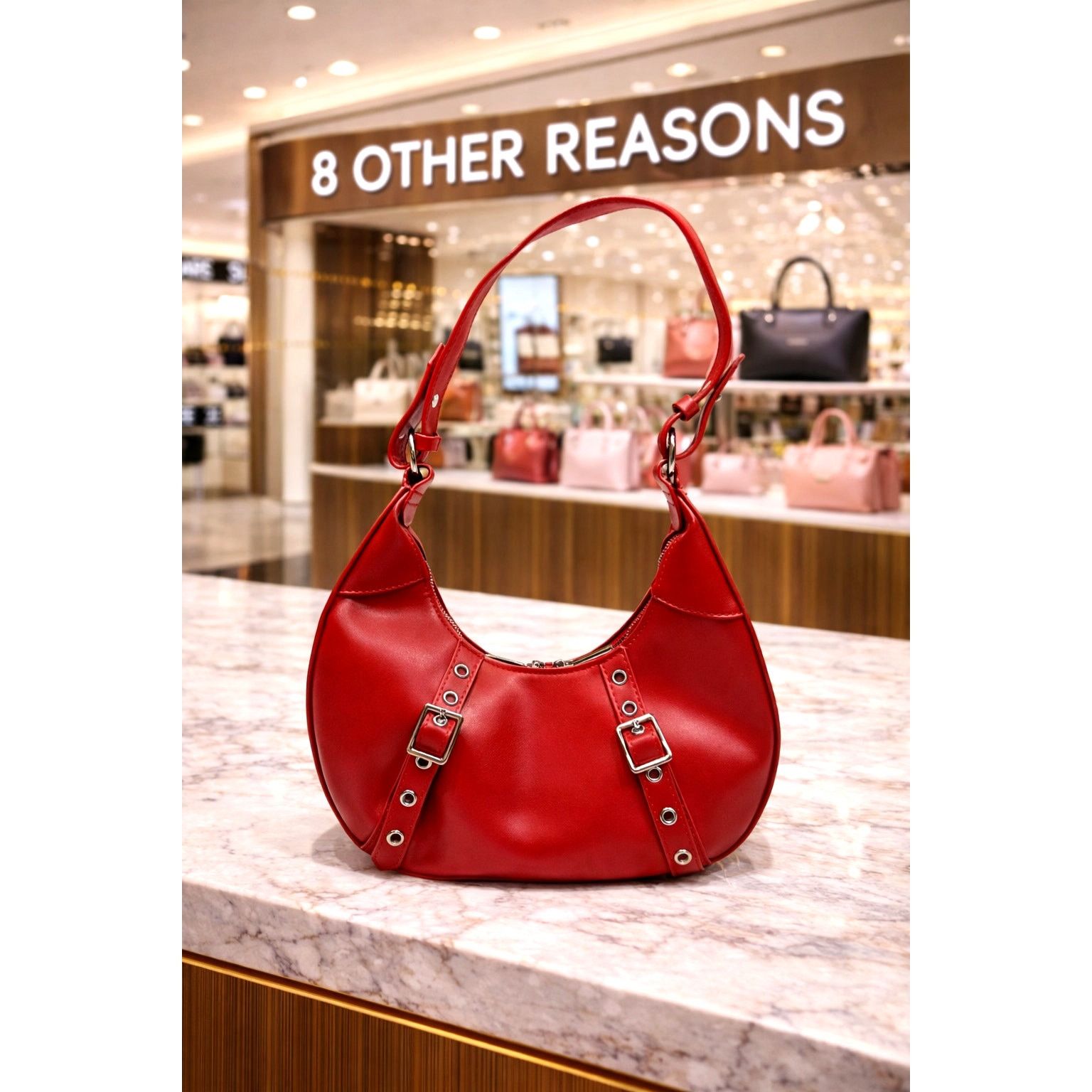 Other 8 Other Reasons Delphine Double Buckle Shoulder bag Red Size ONE SIZE - 1 Thumbnail