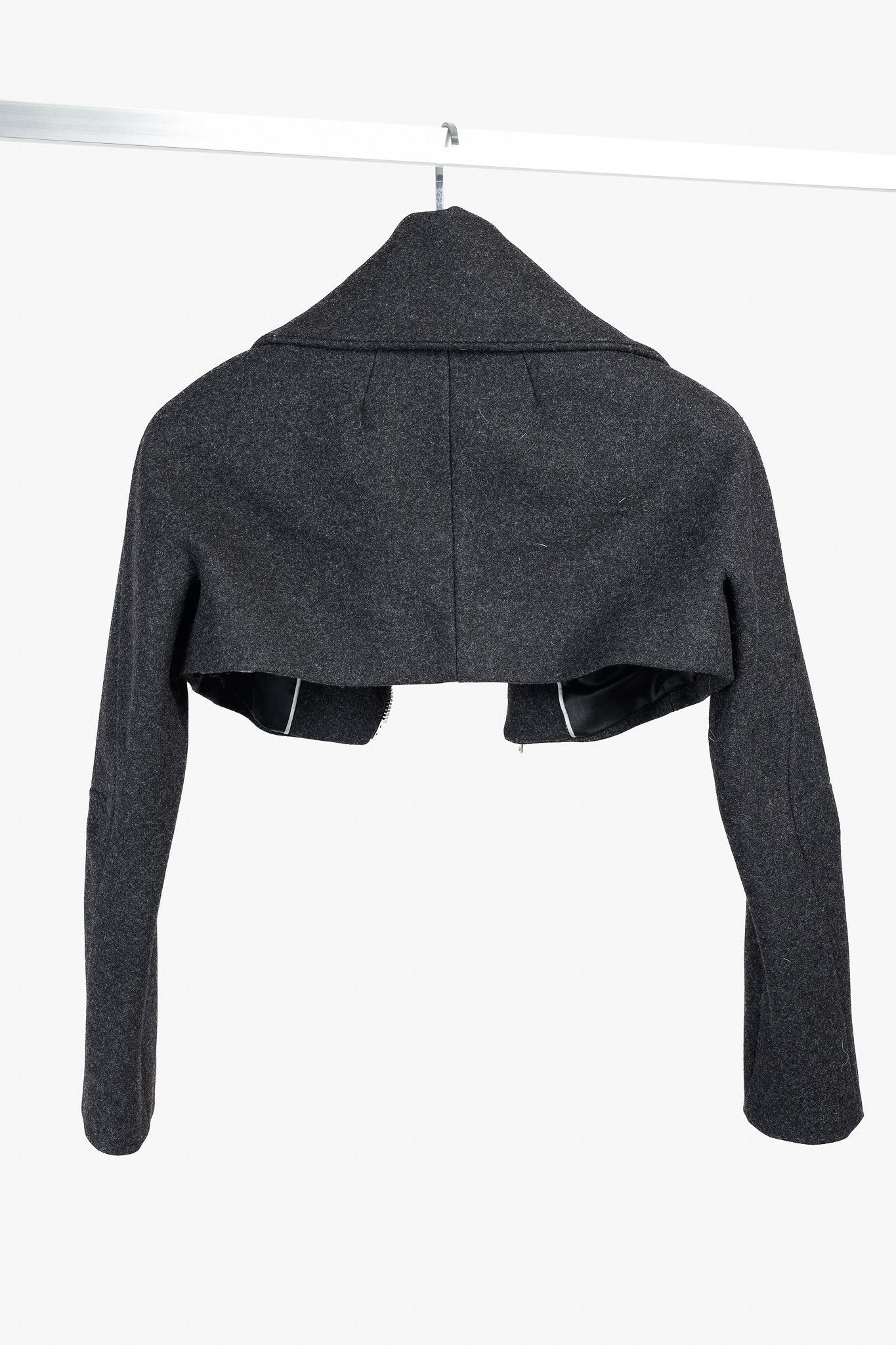 Shipley & Halmos Shipley & Halmos Cropped Grey Wool Bolero Size S / US 4 / IT 40 - 2 Thumbnail