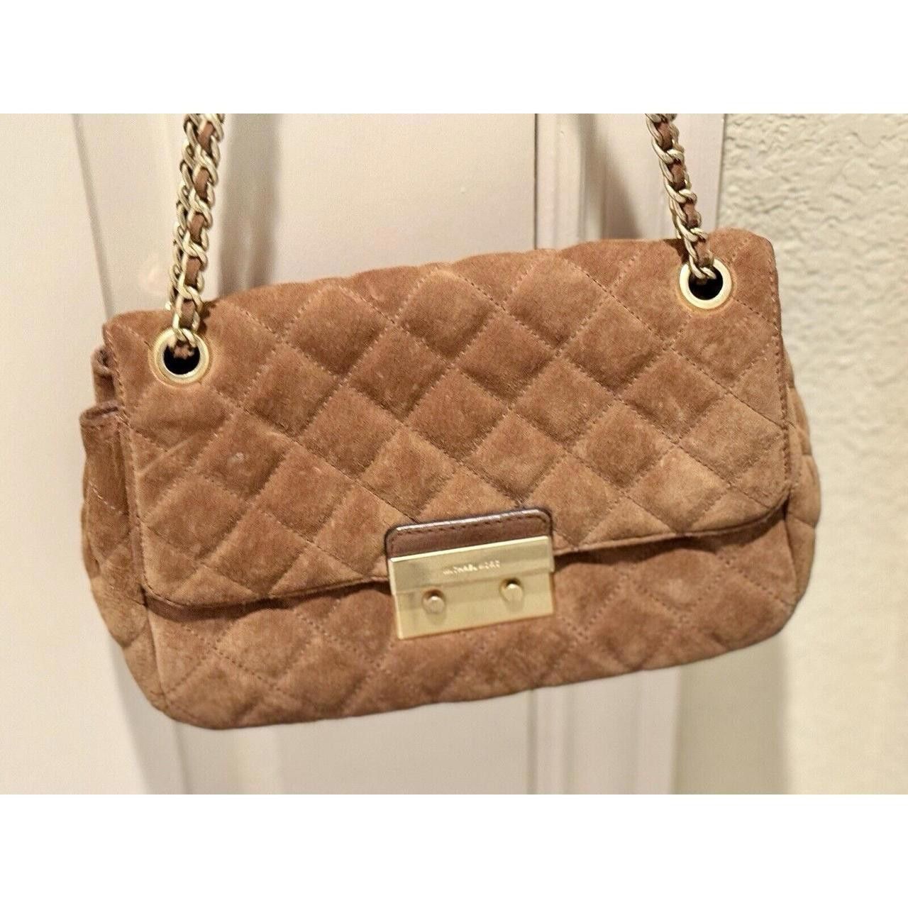 Designer Women's Brown and Gold Bag Size ONE SIZE - 1 Thumbnail