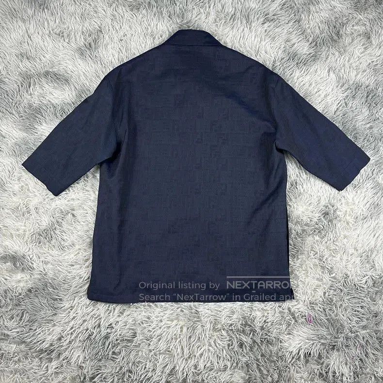 Fendi Fendi Blue Patterned Short Sleeve Shirt. Size US M / EU 48-50 / 2 - 2 Thumbnail