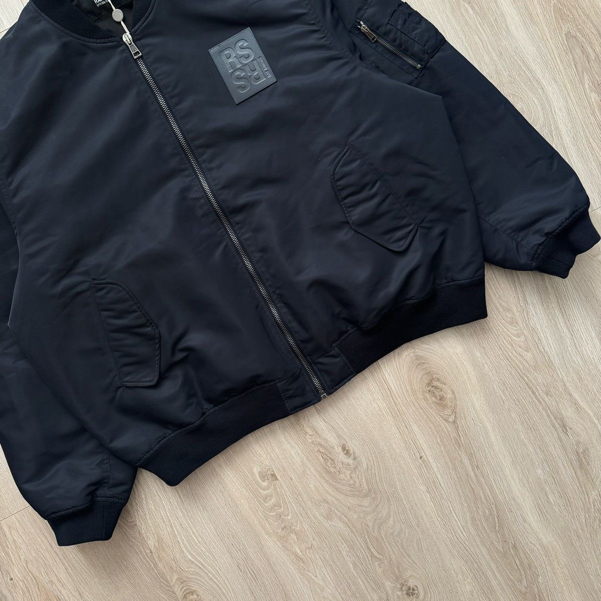 Raf Simons Raf Simons SS23 Leather Patch Logo Bomber Jacket Size US L / EU 52-54 / 3 - 3 Thumbnail