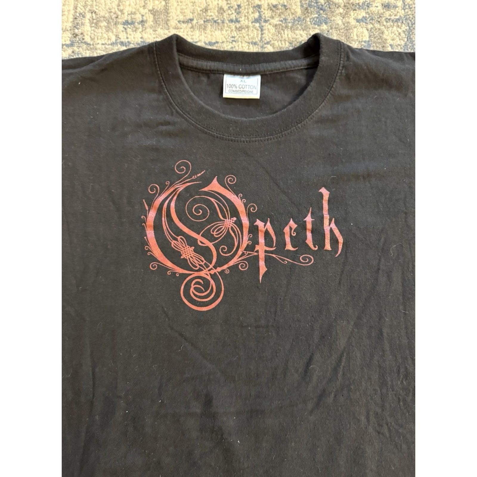 Vintage VINTAGE Opeth Profondo Rosso T Shirt XL Black Short Sleeve Crew Neck Dream Theater Katatonia Metal Logo Graphic Print 2000s Men/Unisex T-Shirt Size US XL / EU 56 / 4 - 2 Thumbnail