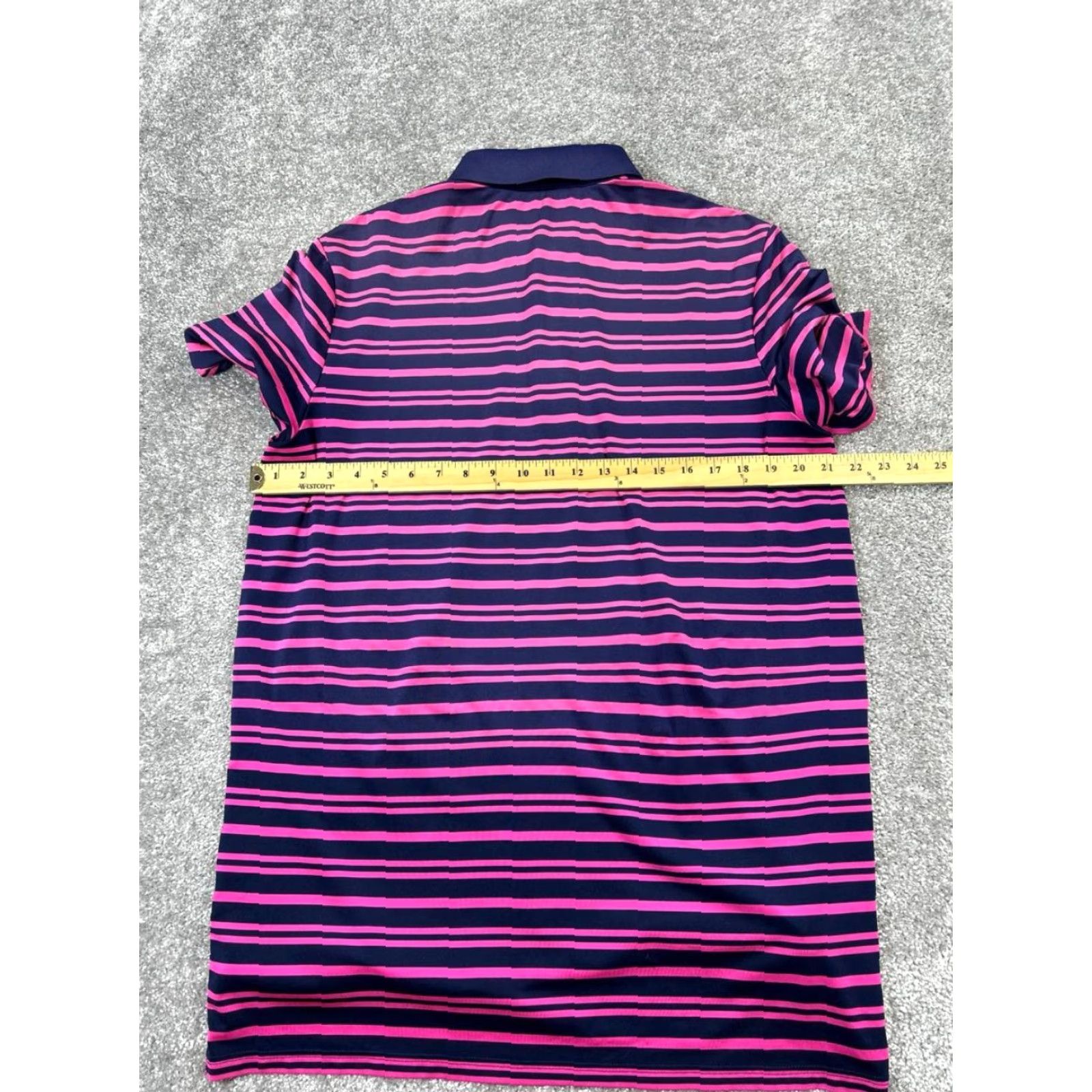 RLX Ralph Lauren RLX Ralph Lauren Polo Shirt Mens Large Pink Blue Golf Shirt Polo Size US L / EU 52-54 / 3 - 6 Thumbnail