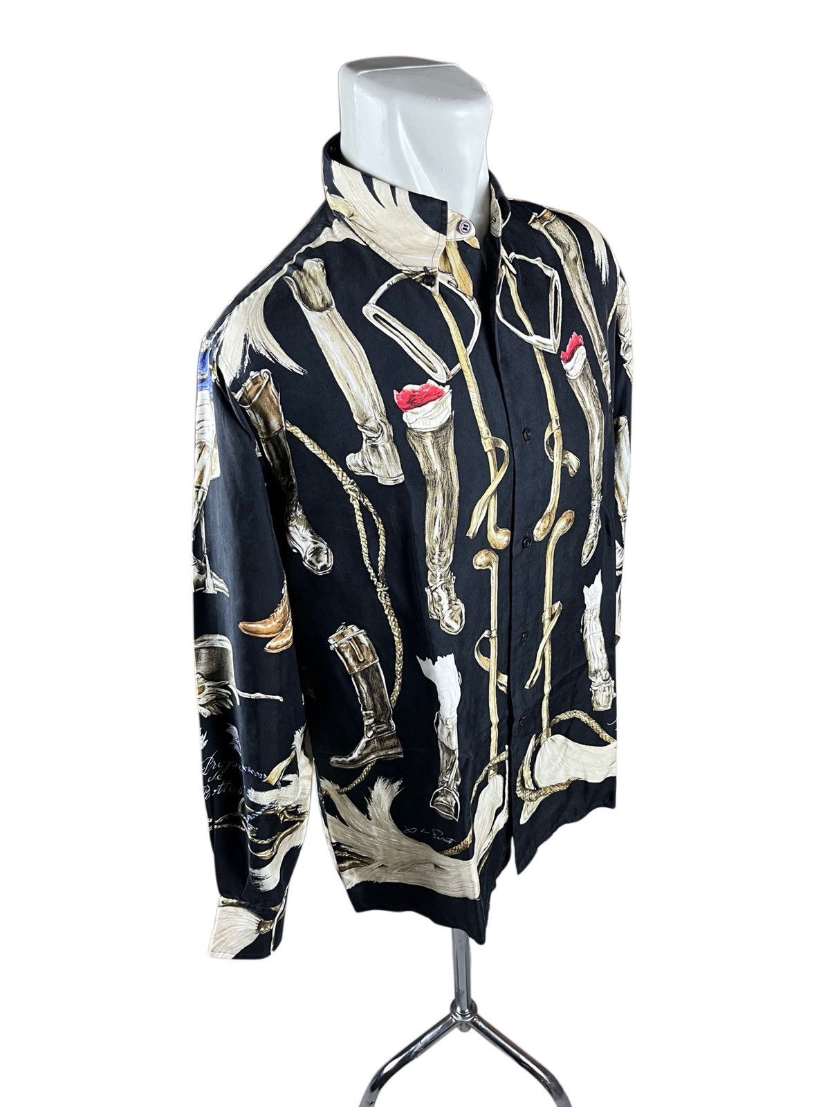Hermes 90s Hermes silk button up Size US L / EU 52-54 / 3 - 23 Thumbnail