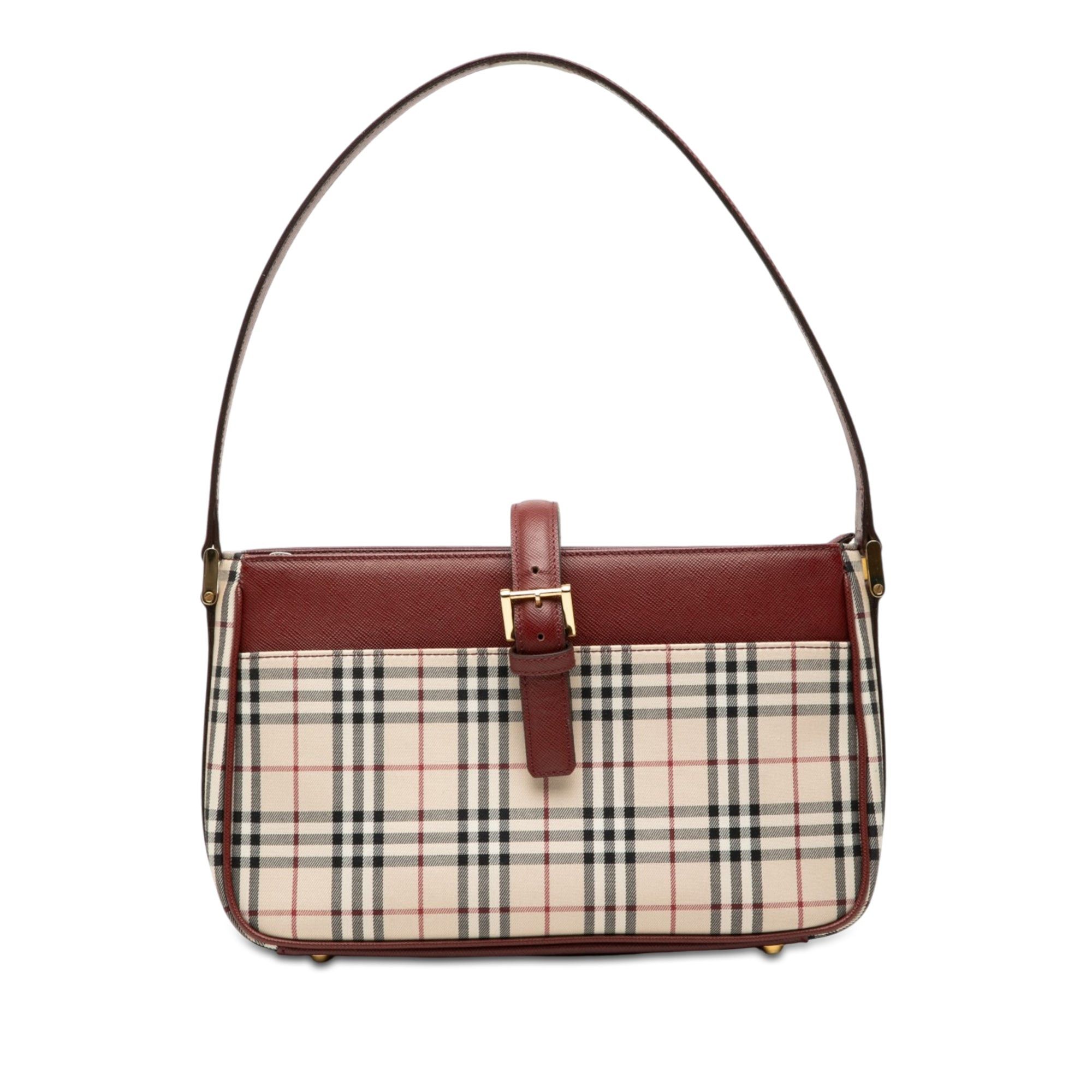 Burberry House Check Canvas Shoulder Bag Size ONE SIZE - 1 Thumbnail