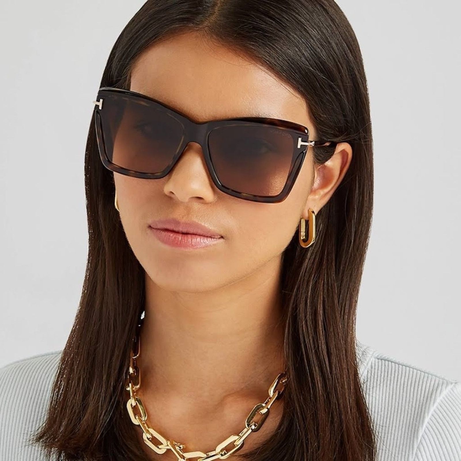 Tom Ford BRAND NEW TOM FORD Leah FT0849/S 55B Havana Women Sunglasses Size ONE SIZE - 1 Thumbnail