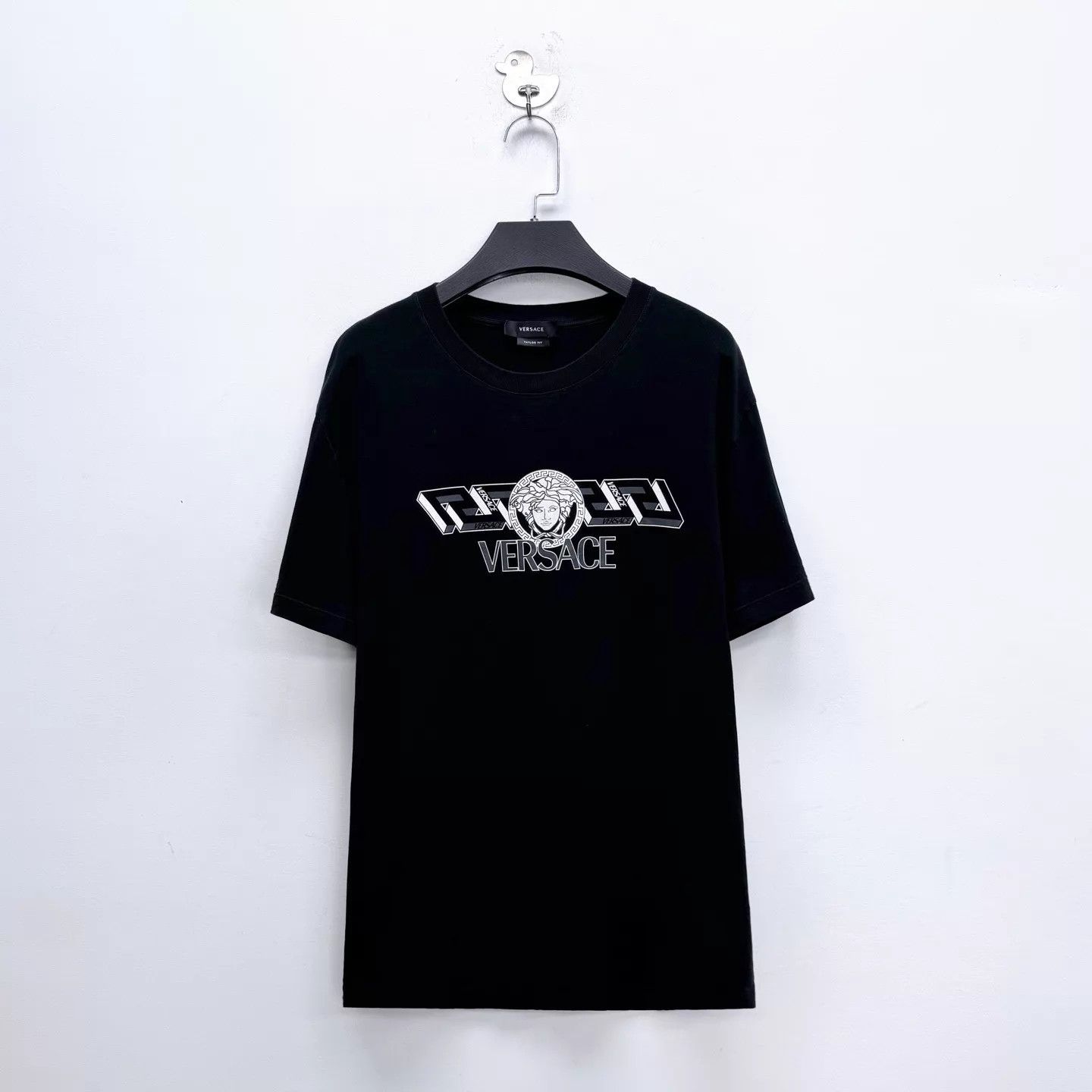 Versace Versace Black Medusa Logo SilkCotton Short Sleeve L Unisex Size US L / EU 52-54 / 3 - 1 Thumbnail