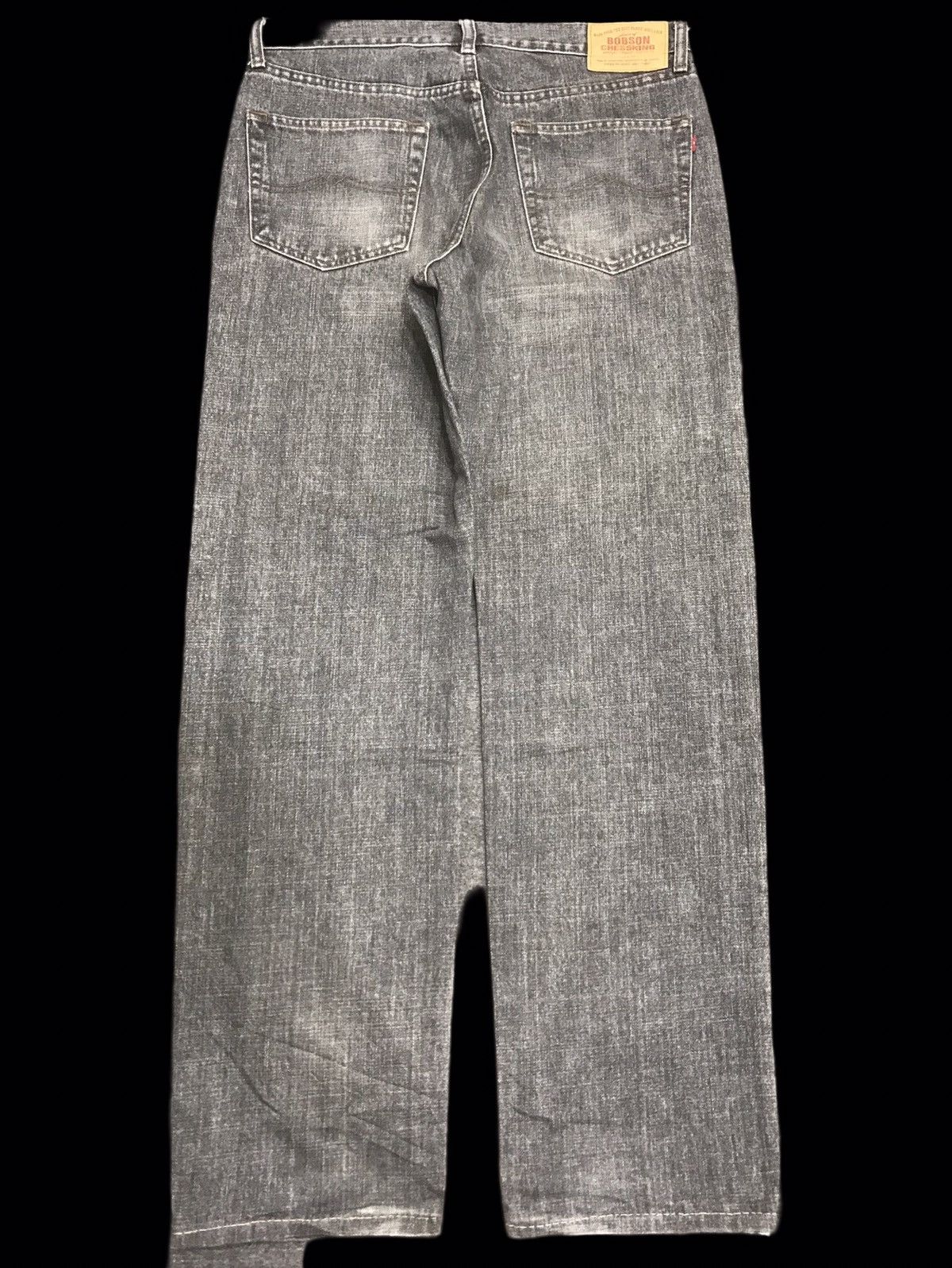 Japanese Brand 💥RELAXED💥BOBSON CHESSKING RELAXED BLACK WASH DENIM F429 Size US 33 - 2 Thumbnail