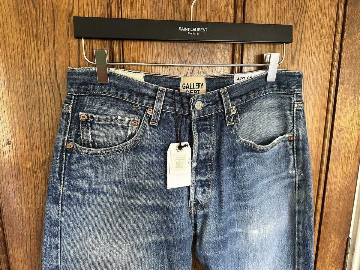 Gallery Dept. $535 Gallery Dept straight leg distressed jeans 30 x 32 Size US 30 / EU 46 - 4 Thumbnail