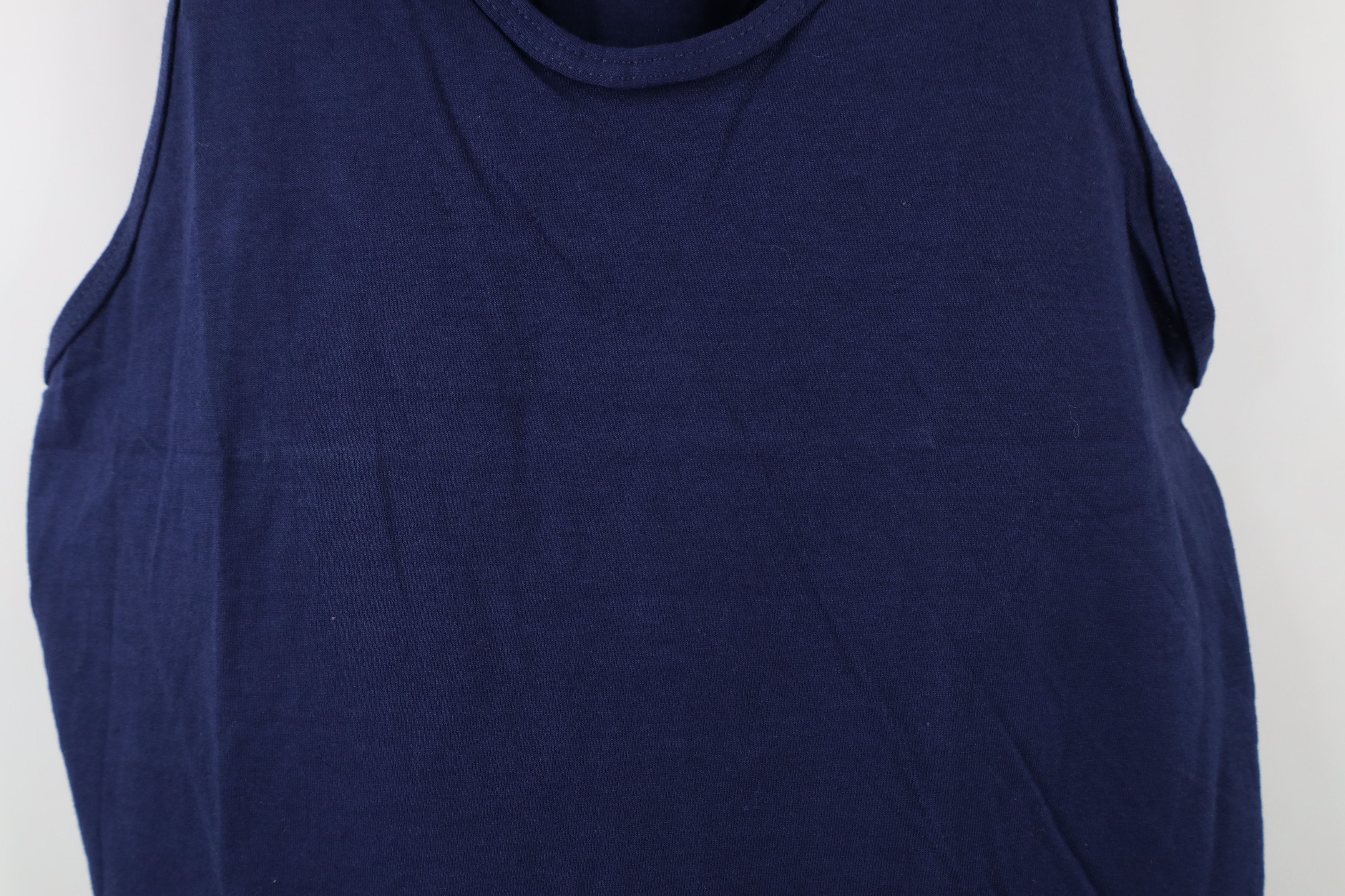 Vintage Vintage 90s Streetwear Cotton Tank Top T-Shirt Navy Blue Size US L / EU 52-54 / 3 - 4 Thumbnail
