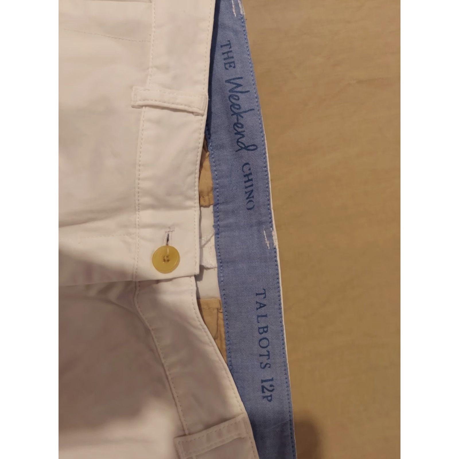 Talbots Womens Talbots Pants Chino White Cotton 12P Petite 12P Chino Cotton White Talbots Pants Womens Petite White 12P Size 34" / US 12 / IT 48 - 3 Thumbnail