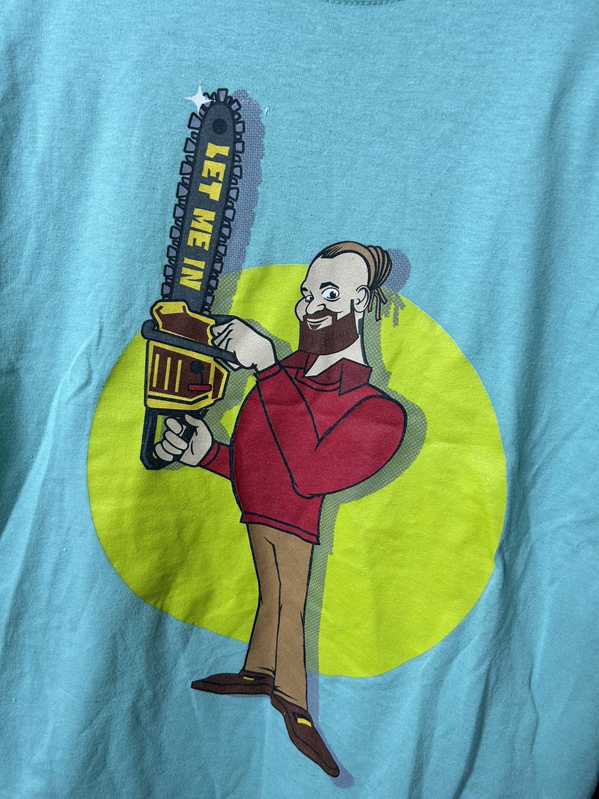 WWE WWE Cartoon Chainsaw Graphic Tee Size M Size US M / EU 48-50 / 2 - 2 Thumbnail