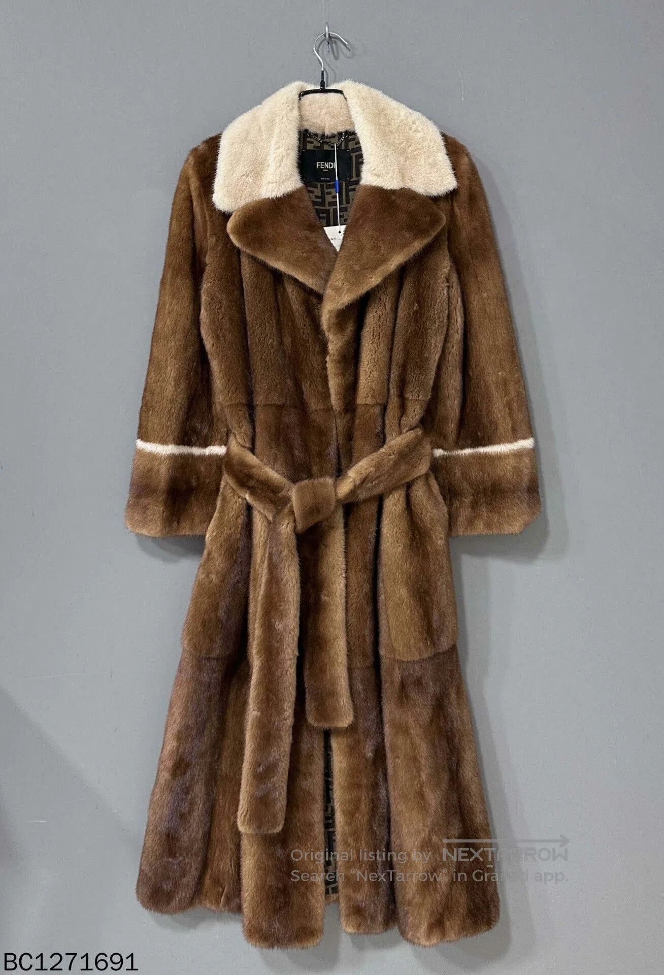 Fendi Fendi Long Gold Mink Fur Coat. Size US L / EU 52-54 / 3 - 2 Thumbnail