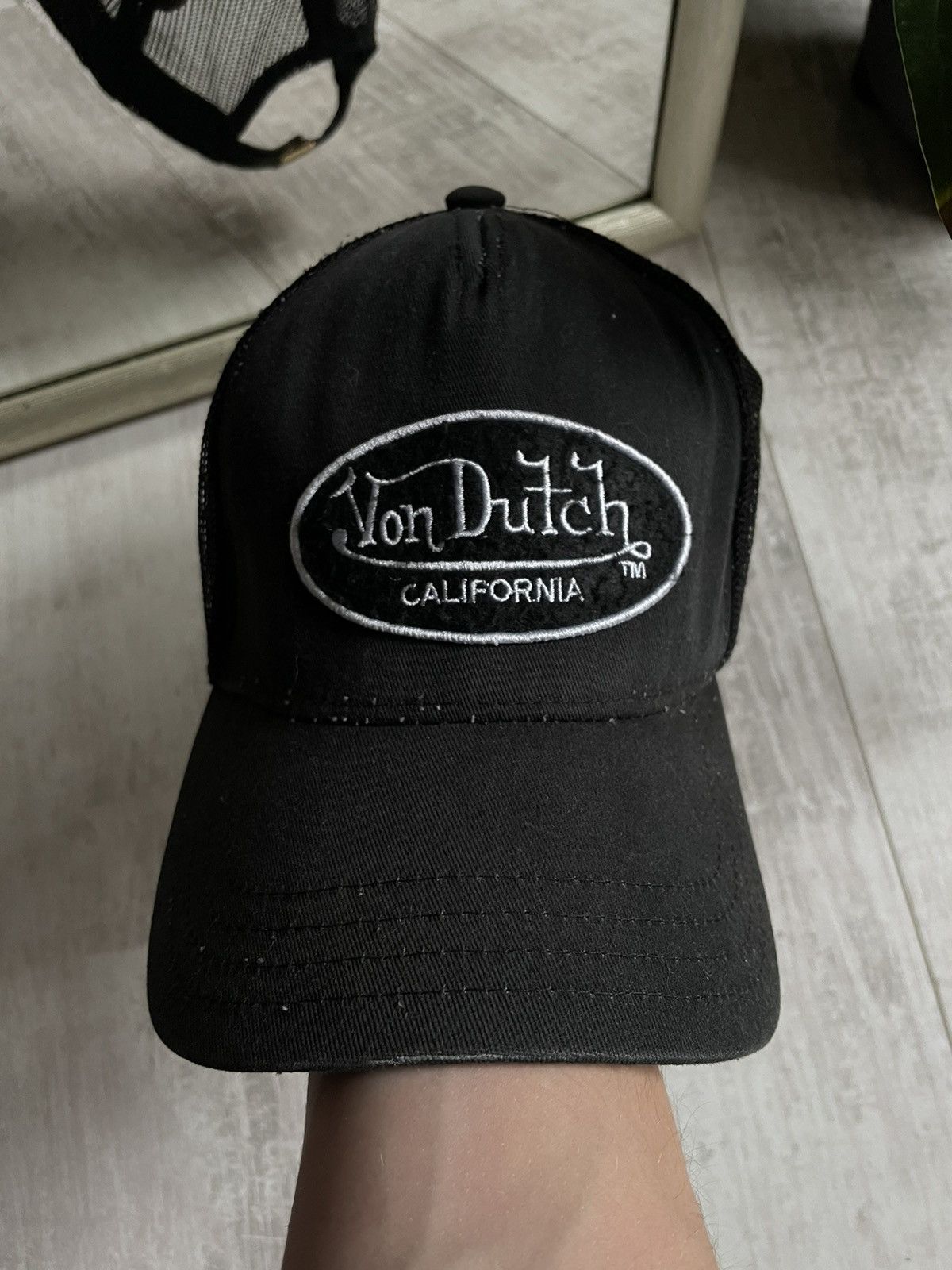 Von Dutch Vintage Y2K Von Dutch 00’s Black Hat Cap Big Logo Size ONE SIZE - 2 Thumbnail