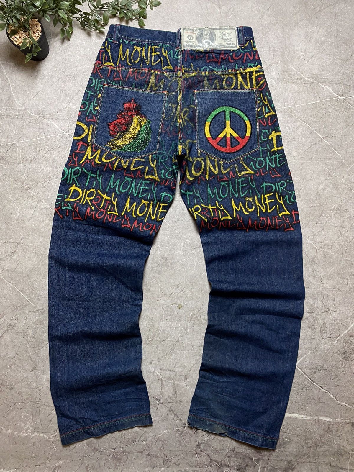 Jeans Dirty Money faded Denim Thrashed distressed