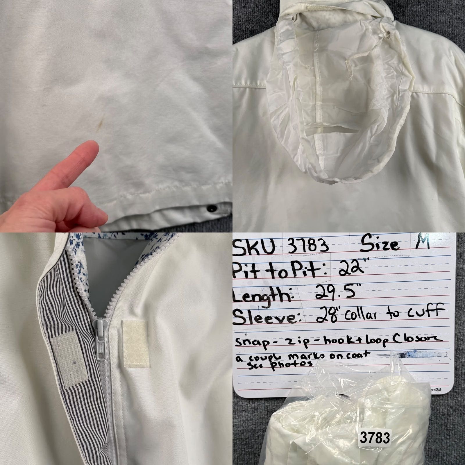 Mulberry VINTAGE Mulberry Street White Parka Coat M Adult Womens Long Sleeve Vintage 80s 90s Coastal Grandma Size M / US 6-8 / IT 42-44 - 8 Thumbnail