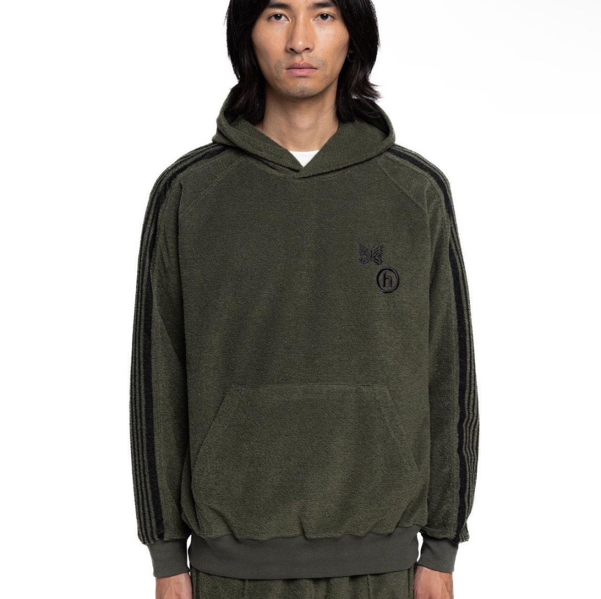 Needles Needles X Hidden Track Hoodie Pile JQ Olive Green Size US M / EU 48-50 / 2 - 1 Thumbnail