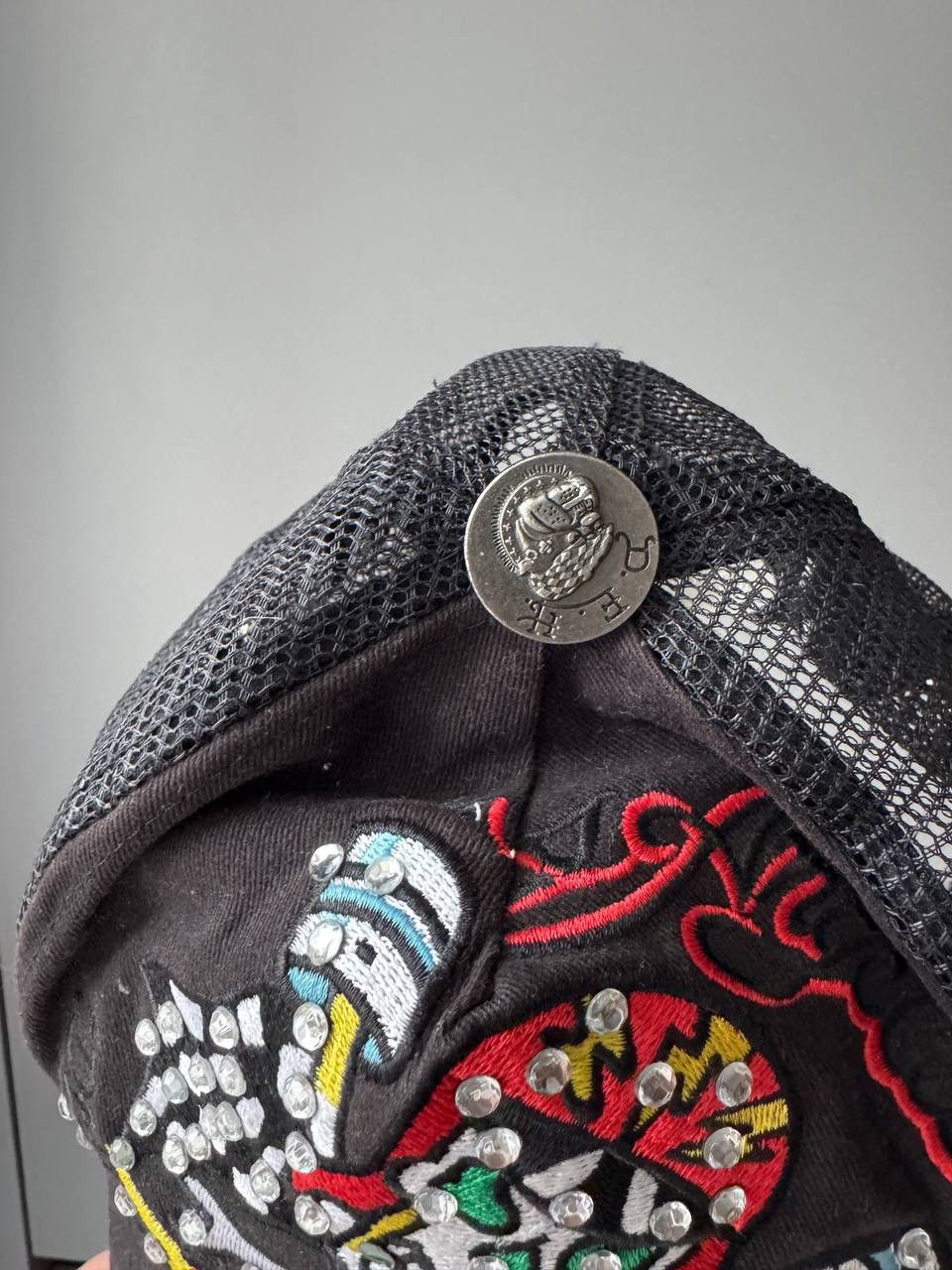Ed Hardy Vintage Ed Hardy Y2K Skull Cap Hat Trucker Hype Size ONE SIZE - 4 Thumbnail