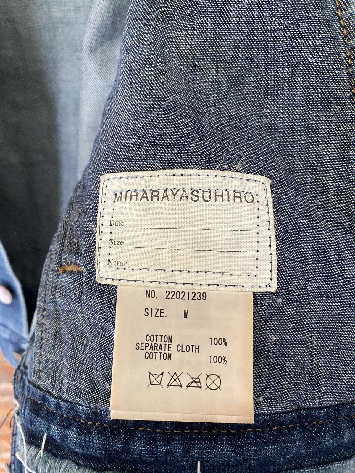 Maison MIHARA YASUHIRO 🔥2000s 🔥 OG trompe l'oeil denim Jacket Size US S / EU 44-46 / 1 - 18 Thumbnail
