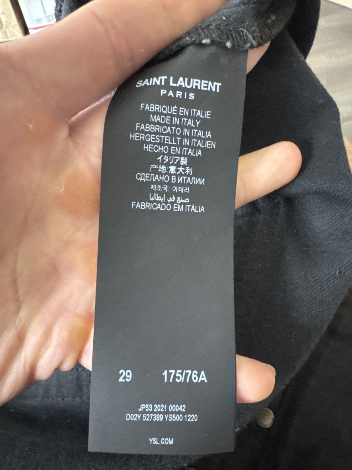 Yves Saint Laurent YSL Black Denim Jeans Size US 29 - 6 Thumbnail