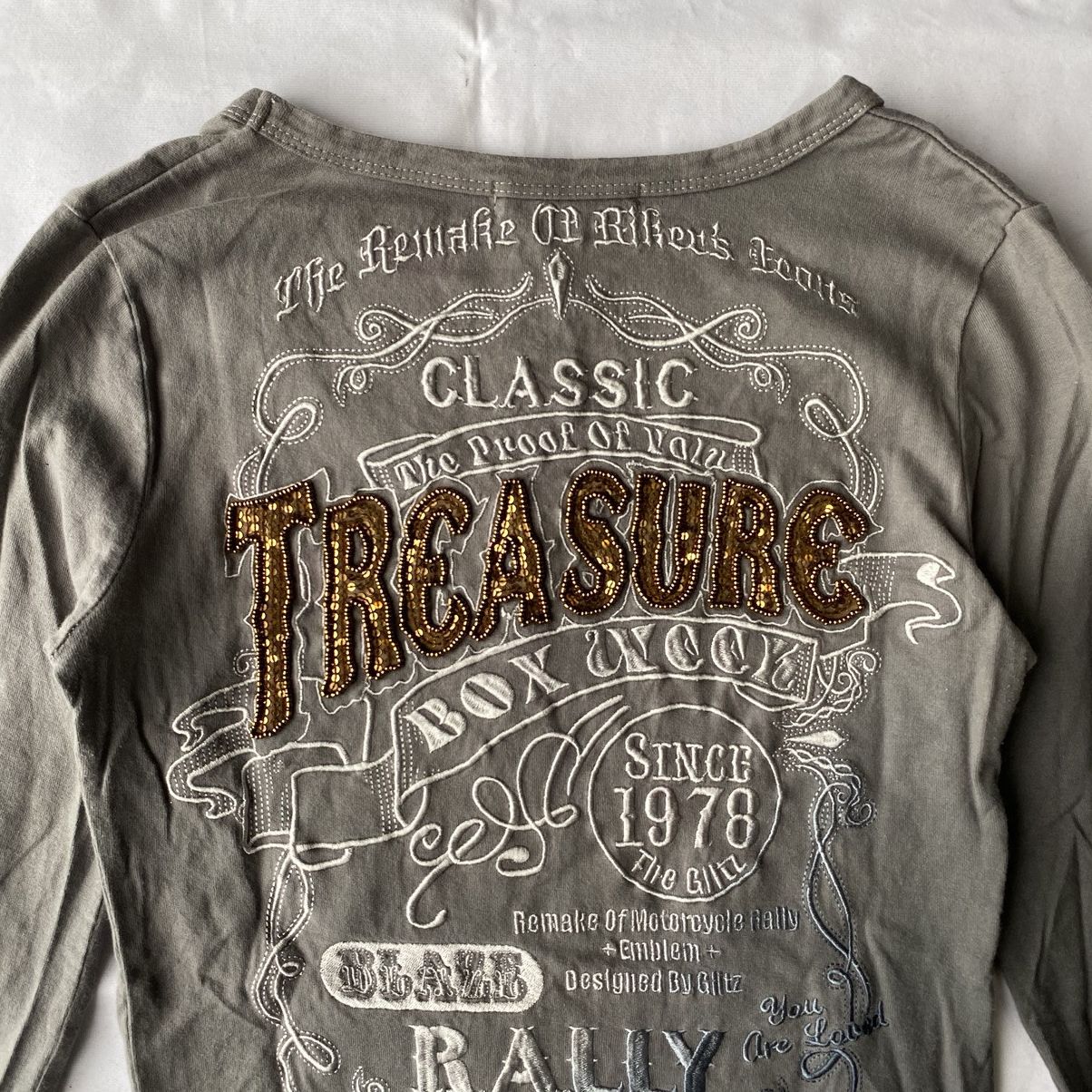 Beauty Beast × If Six Was Nine × Le Grande Bleu (L.G.B.) Japanese Treasure Motorcycle Rally by Glitz Long Sleeve Size US M / EU 48-50 / 2 - 10 Thumbnail