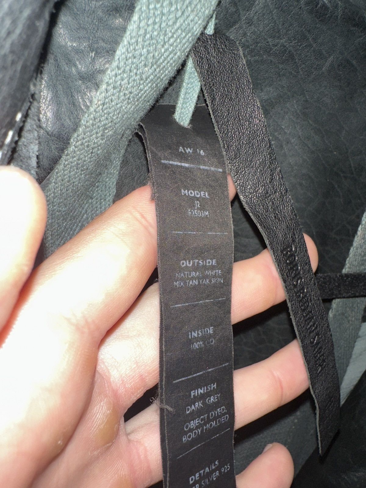 Boris Bidjan Saberi YAK LEATHER HOODED J2 Size US M / EU 48-50 / 2 - 11 Thumbnail